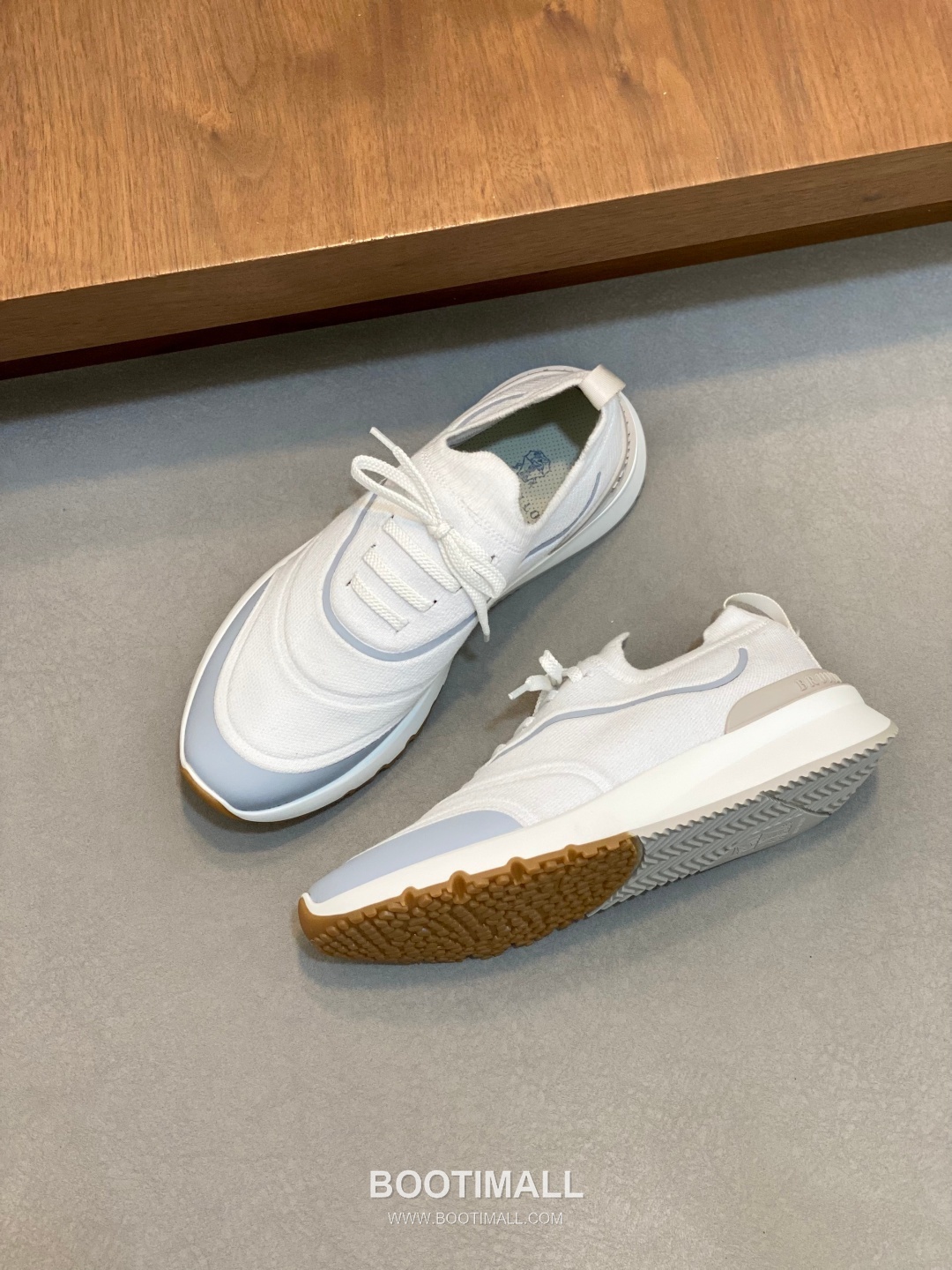 브루넬로쿠치넬리 스웨이드 니트믹스 로우탑 베이지 스니커즈 Brunello Cucinelli Suede Knit Mix Low-top Beige Sneakers 5