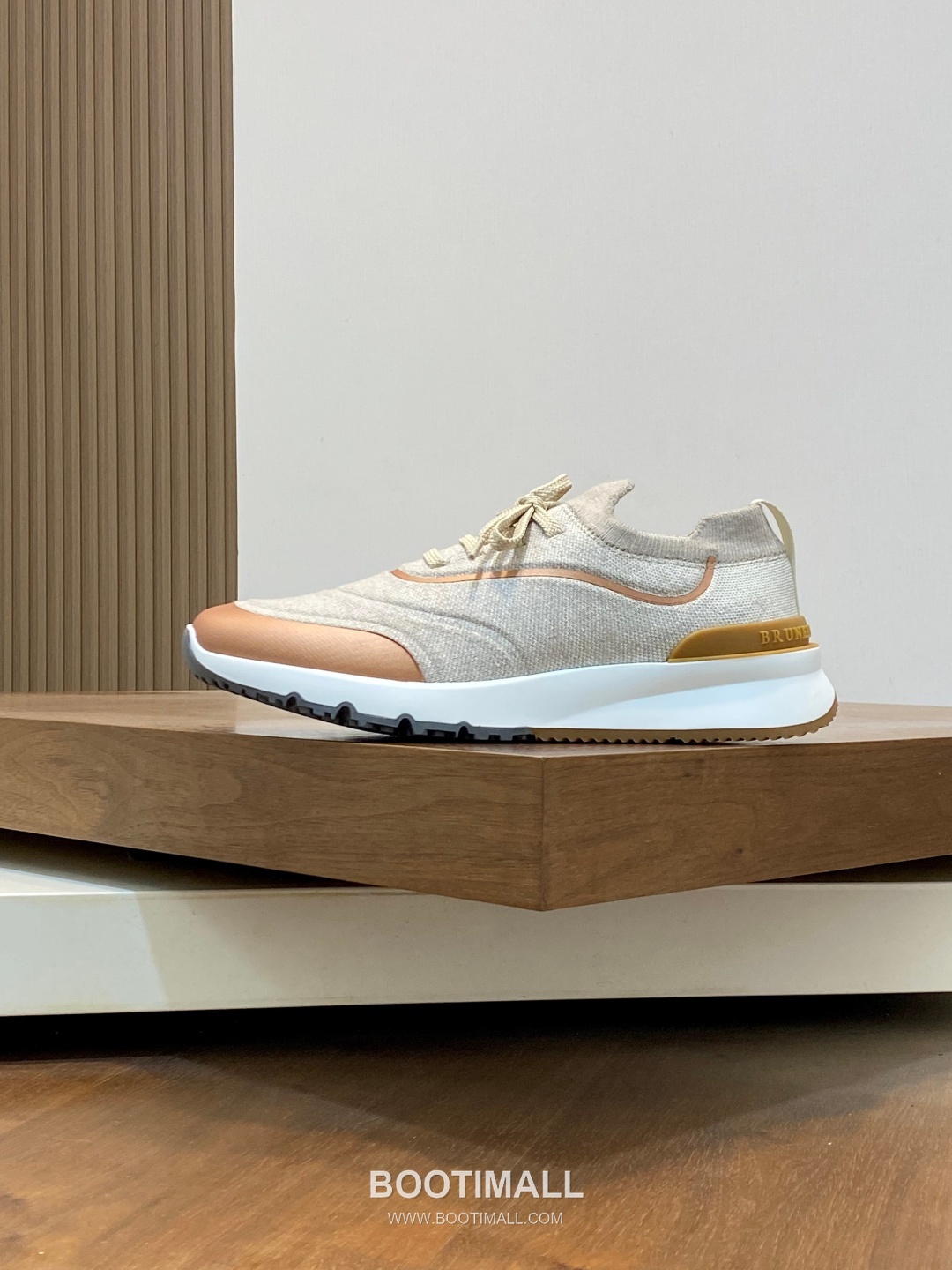 브루넬로쿠치넬리 스웨이드 니트믹스 로우탑 베이지 스니커즈 Brunello Cucinelli Suede Knit Mix Low-top Beige Sneakers 2