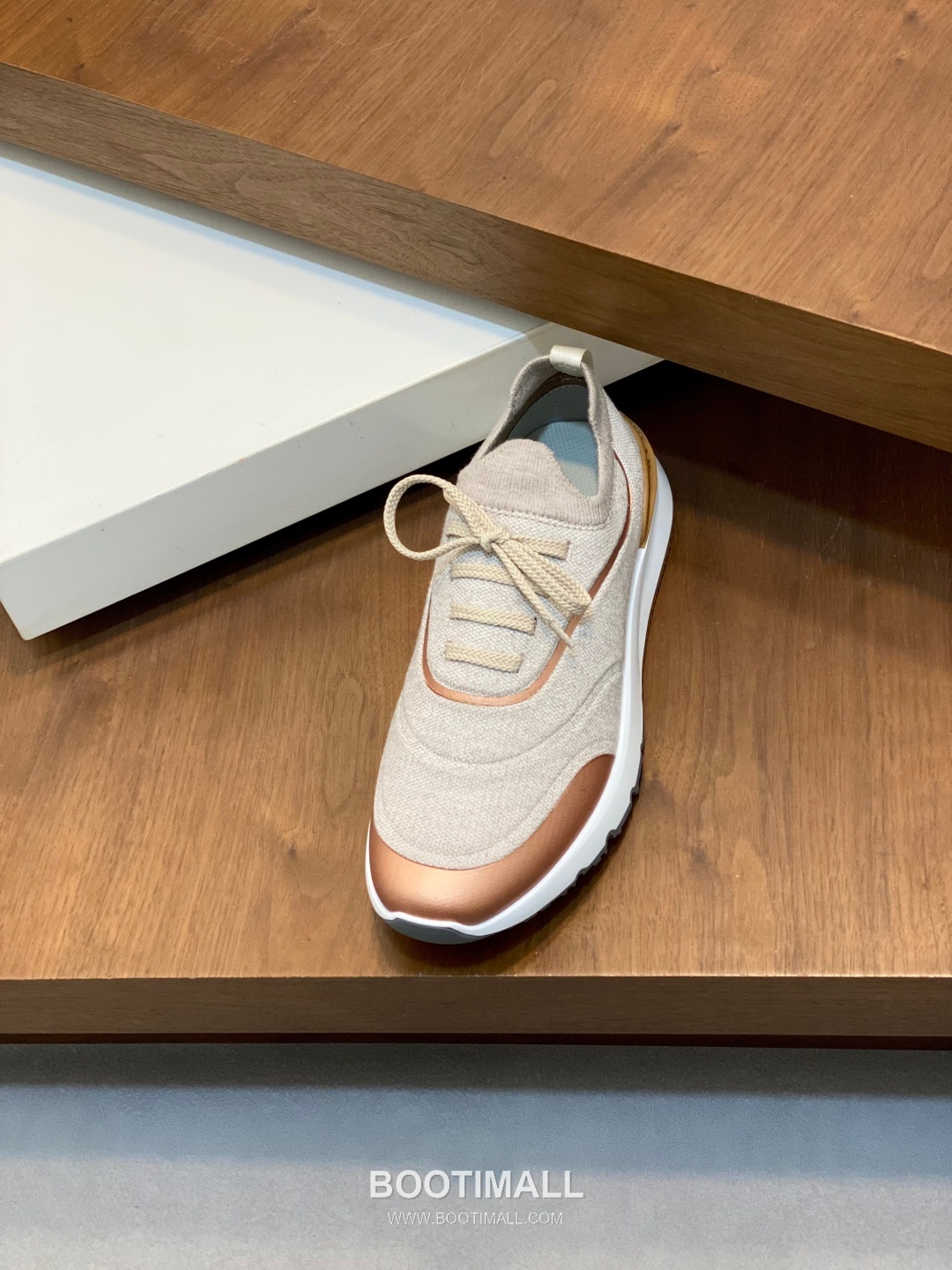 브루넬로쿠치넬리 스웨이드 니트믹스 로우탑 베이지 스니커즈 Brunello Cucinelli Suede Knit Mix Low-top Beige Sneakers 6