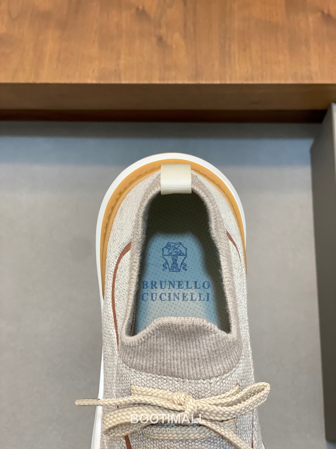 브루넬로쿠치넬리 스웨이드 니트믹스 로우탑 베이지 스니커즈 Brunello Cucinelli Suede Knit Mix Low-top Beige Sneakers 7