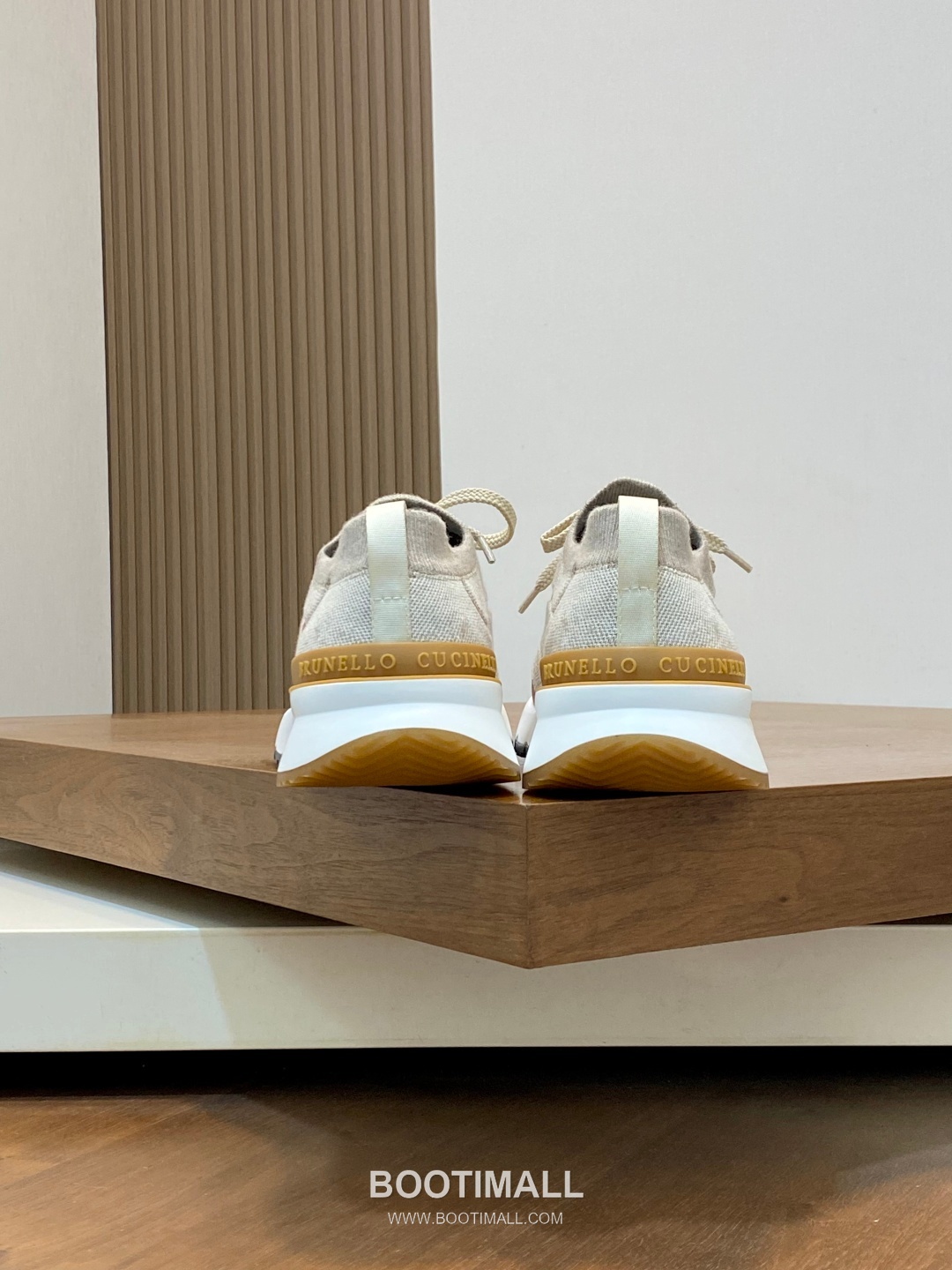 브루넬로쿠치넬리 스웨이드 니트믹스 로우탑 베이지 스니커즈 Brunello Cucinelli Suede Knit Mix Low-top Beige Sneakers 8