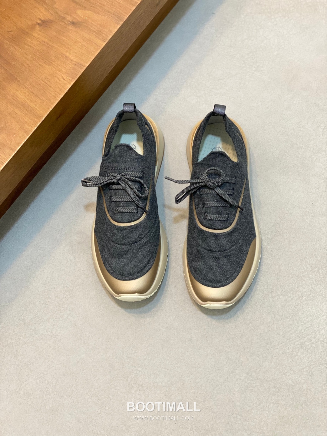 브루넬로쿠치넬리 스웨이드 니트믹스 로우탑 베이지 스니커즈 Brunello Cucinelli Suede Knit Mix Low-top Beige Sneakers 1