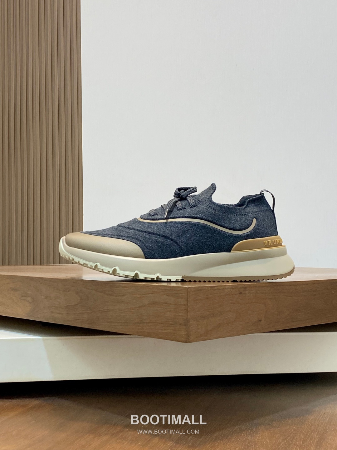 브루넬로쿠치넬리 스웨이드 니트믹스 로우탑 베이지 스니커즈 Brunello Cucinelli Suede Knit Mix Low-top Beige Sneakers 2