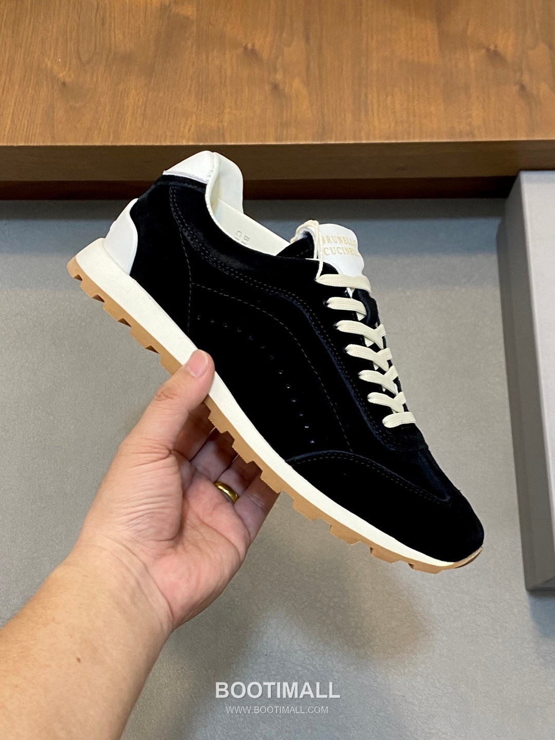 브루넬로쿠치넬리 송아지가죽 스웨이드믹스 로우탑 베이지 스니커즈 Brunello Cucinelli Calfskin Suede Mix Low-top Beige Sneakers 4