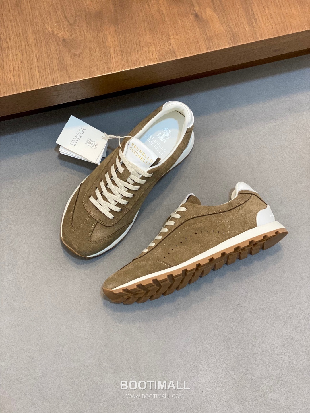 브루넬로쿠치넬리 송아지가죽 스웨이드믹스 로우탑 베이지 스니커즈 Brunello Cucinelli Calfskin Suede Mix Low-top Beige Sneakers 5