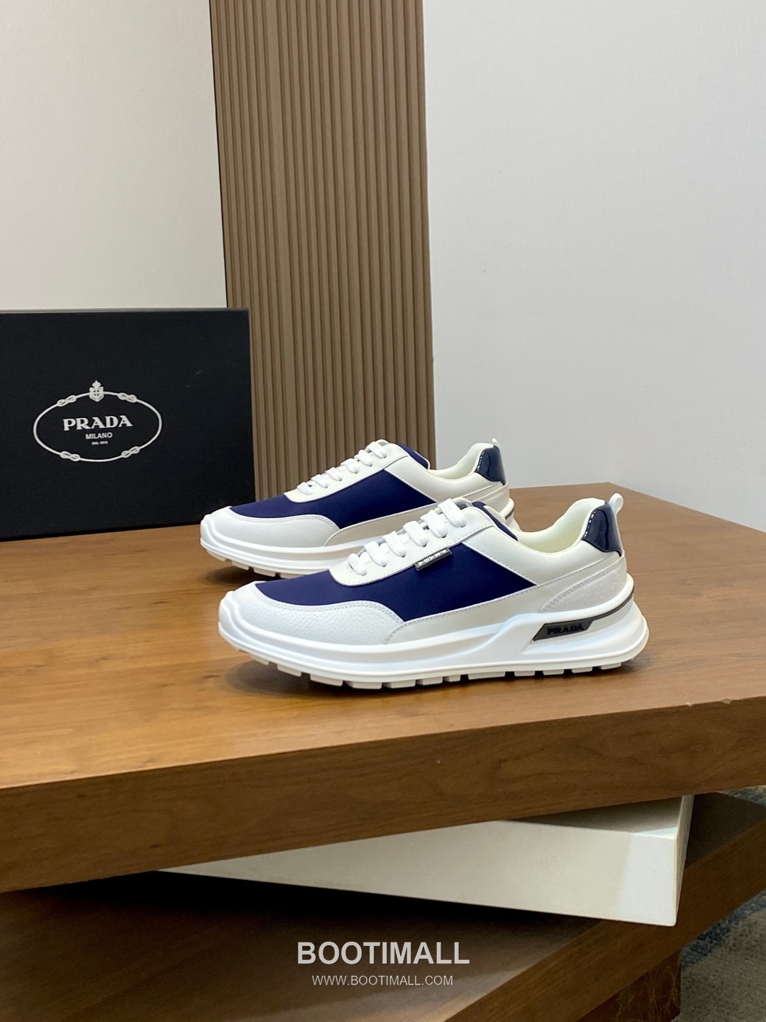 프라다 송아지가죽 나일론 믹스 로고디테일 블랙 스니커즈 Prada Calfskin Nylon Mix Logo Detail Black Sneakers 3