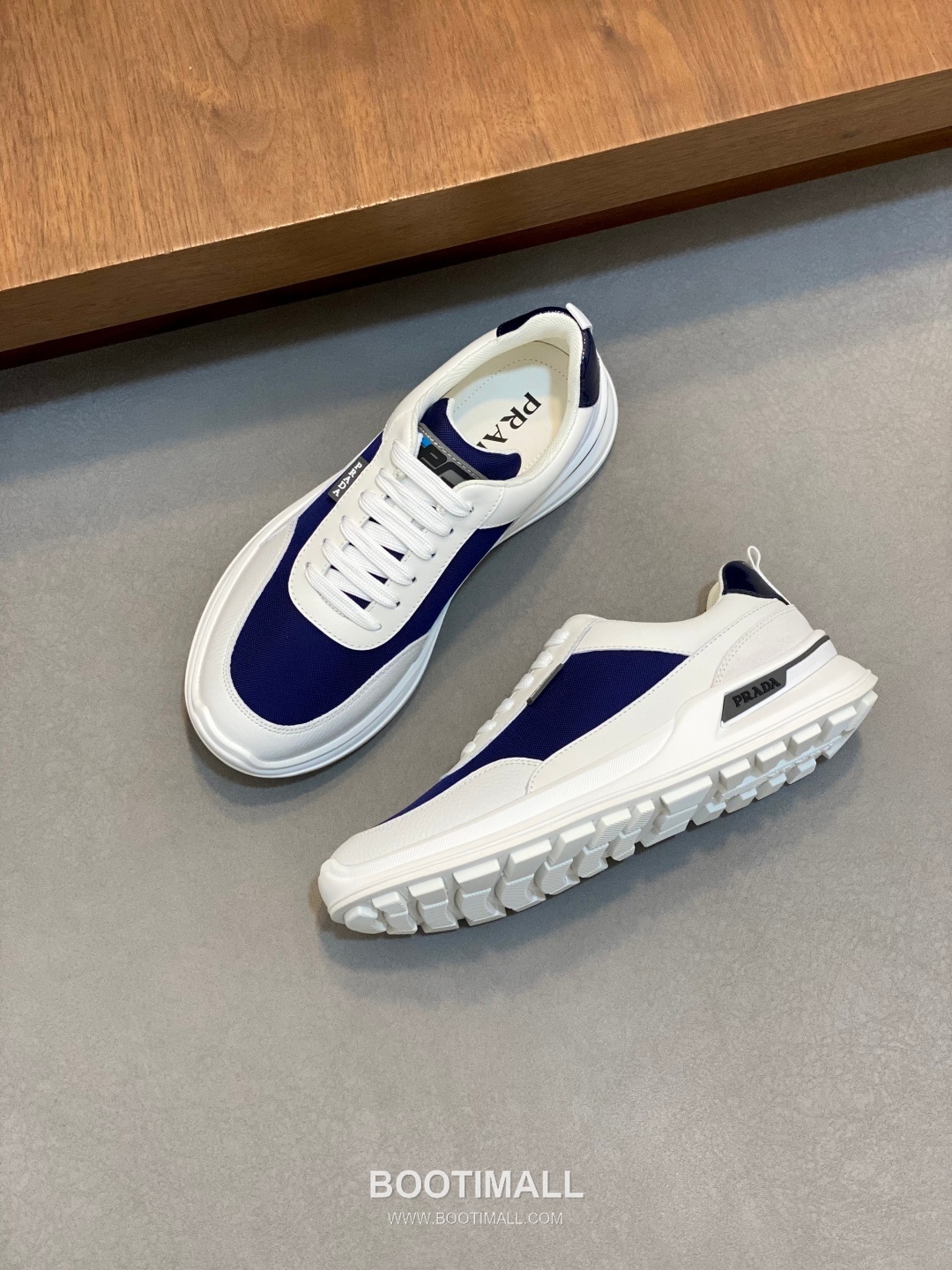 프라다 송아지가죽 나일론 믹스 로고디테일 블랙 스니커즈 Prada Calfskin Nylon Mix Logo Detail Black Sneakers 5