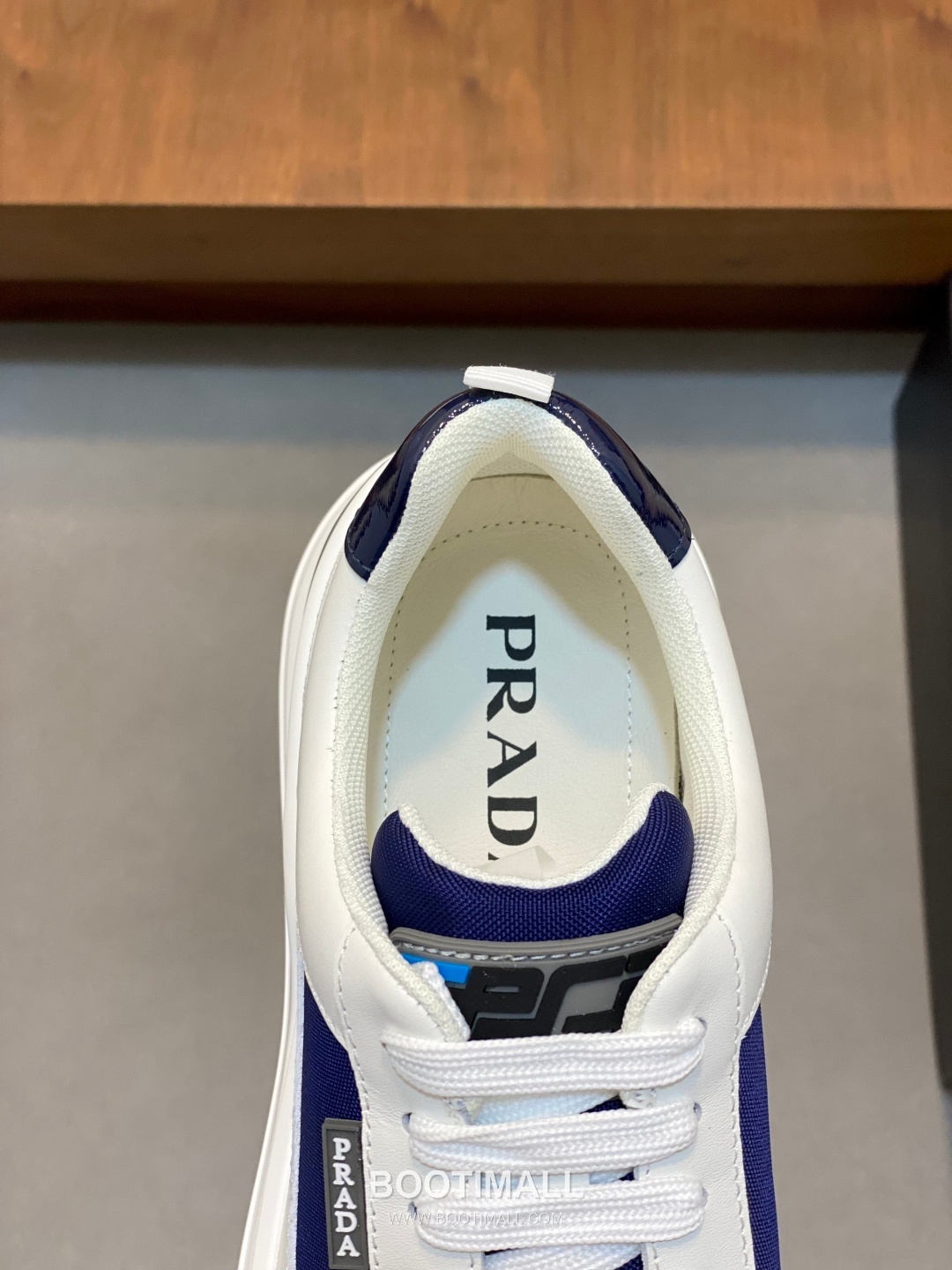 프라다 송아지가죽 나일론 믹스 로고디테일 블랙 스니커즈 Prada Calfskin Nylon Mix Logo Detail Black Sneakers 7