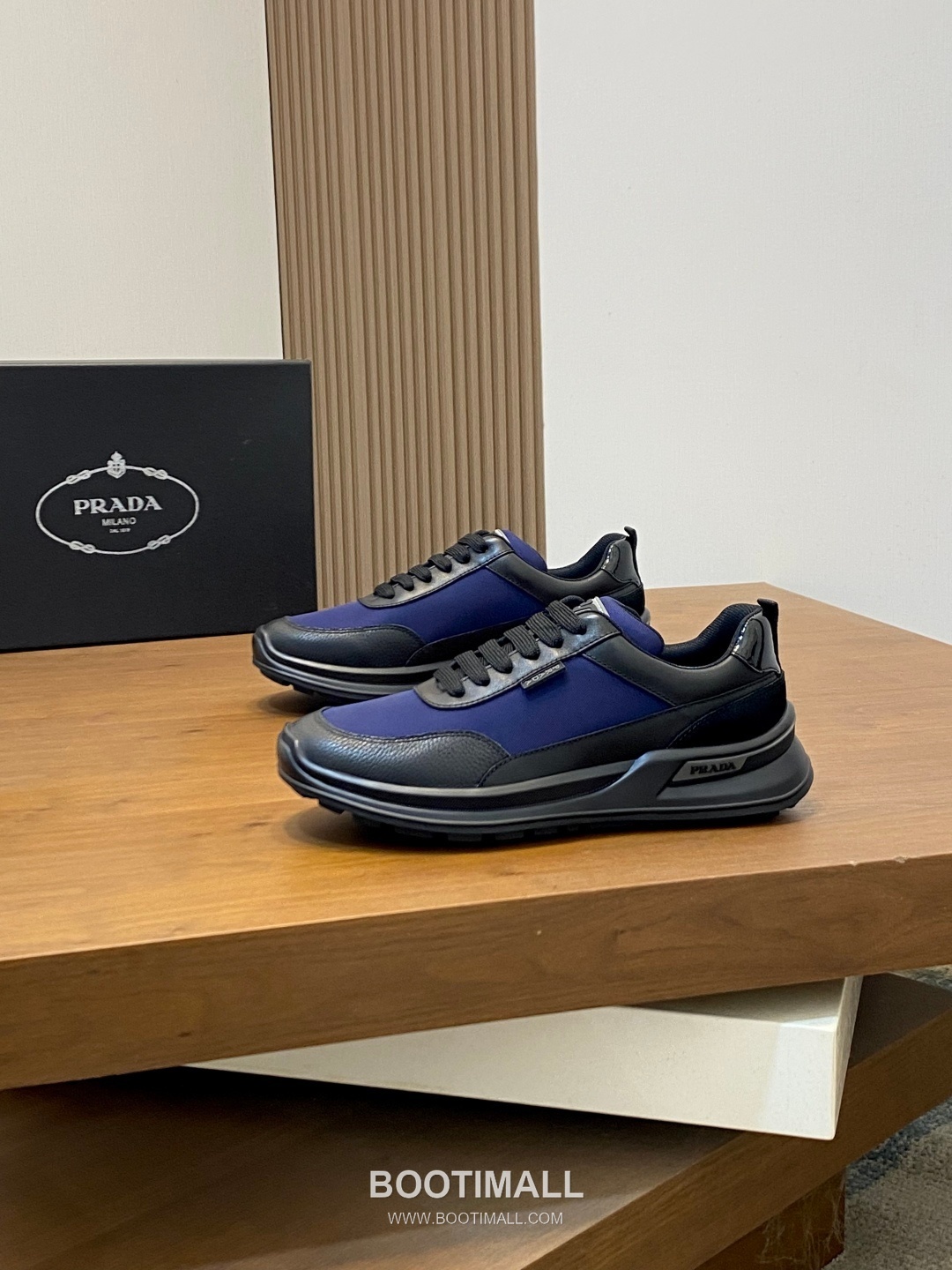 프라다 송아지가죽 나일론 믹스 로고디테일 블랙 스니커즈 Prada Calfskin Nylon Mix Logo Detail Black Sneakers 3