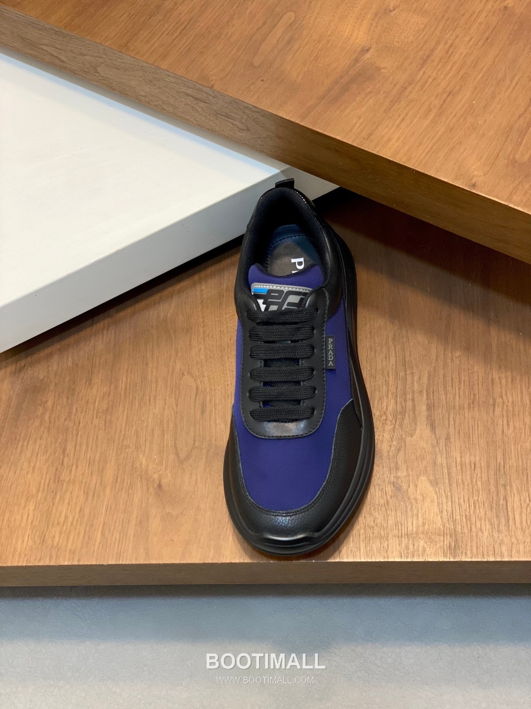 프라다 송아지가죽 나일론 믹스 로고디테일 블랙 스니커즈 Prada Calfskin Nylon Mix Logo Detail Black Sneakers 6