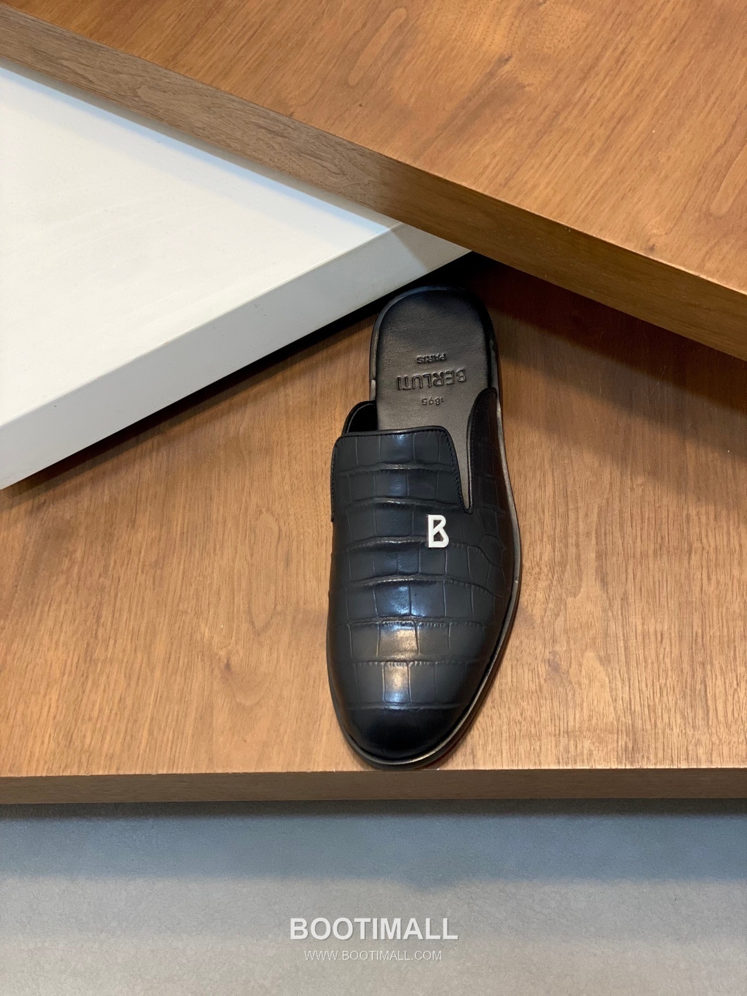 벨루티 송아지가죽 오픈백 블랙 뮬 로퍼 Berluti Calfskin Open-back Black Mule Loafers 6