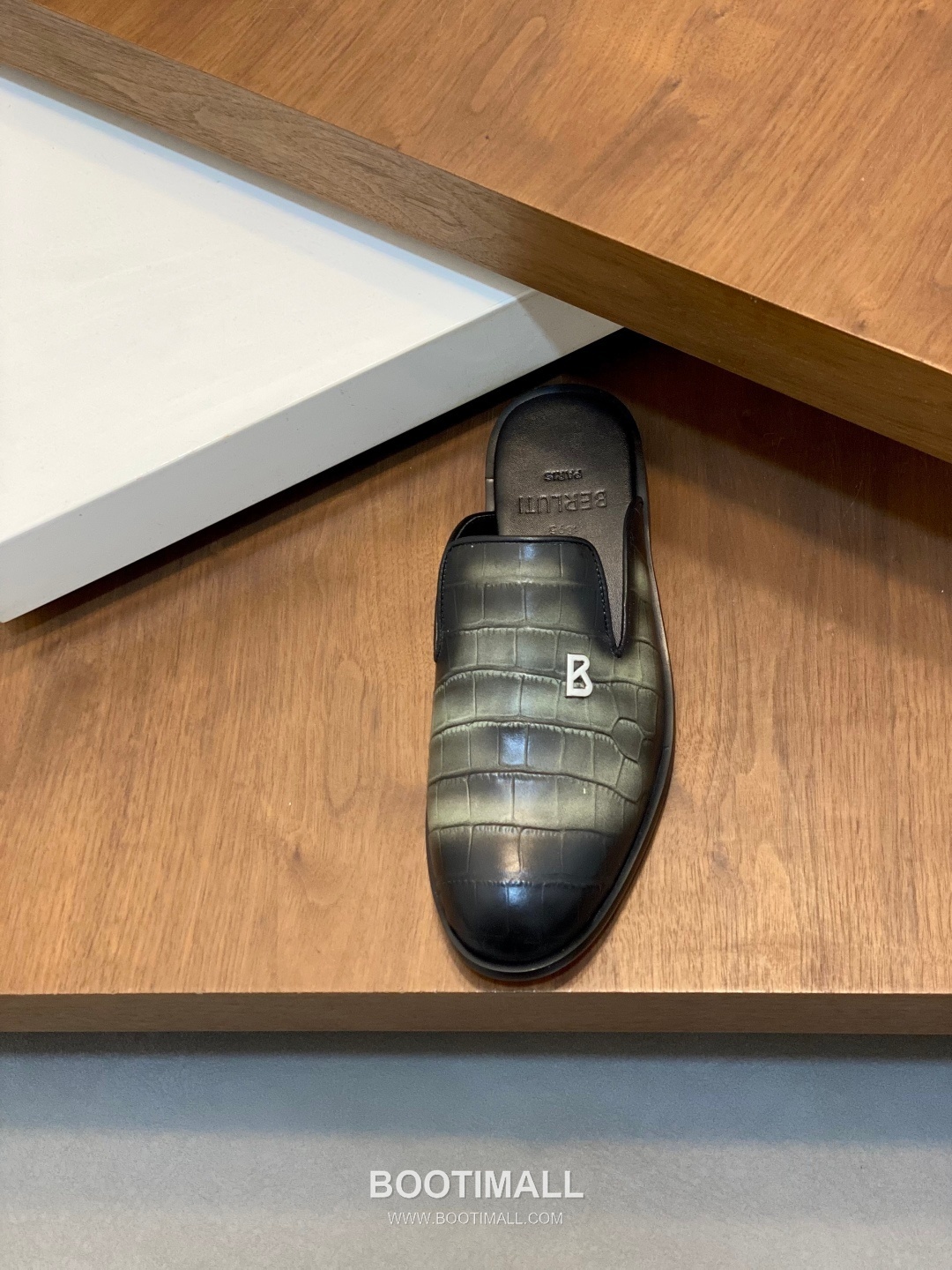 벨루티 송아지가죽 오픈백 블랙 뮬 로퍼 Berluti Calfskin Open-back Black Mule Loafers 6