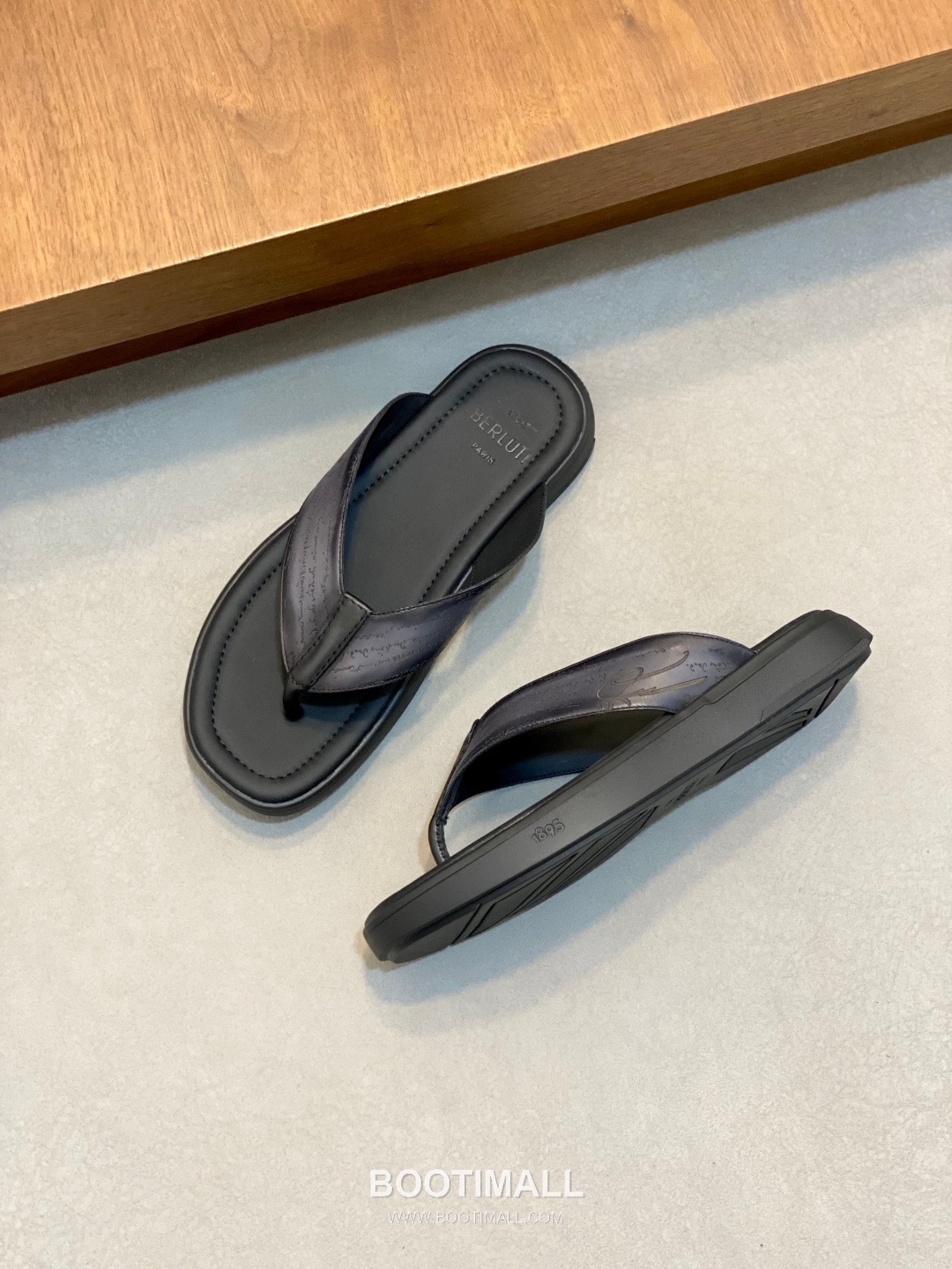 벨루티 송아지가죽 핸드페인팅 오픈백 브라운 뮬 슬리퍼 Berluti Calfskin Hand-painted Open-back Brown Mule Slippers 6