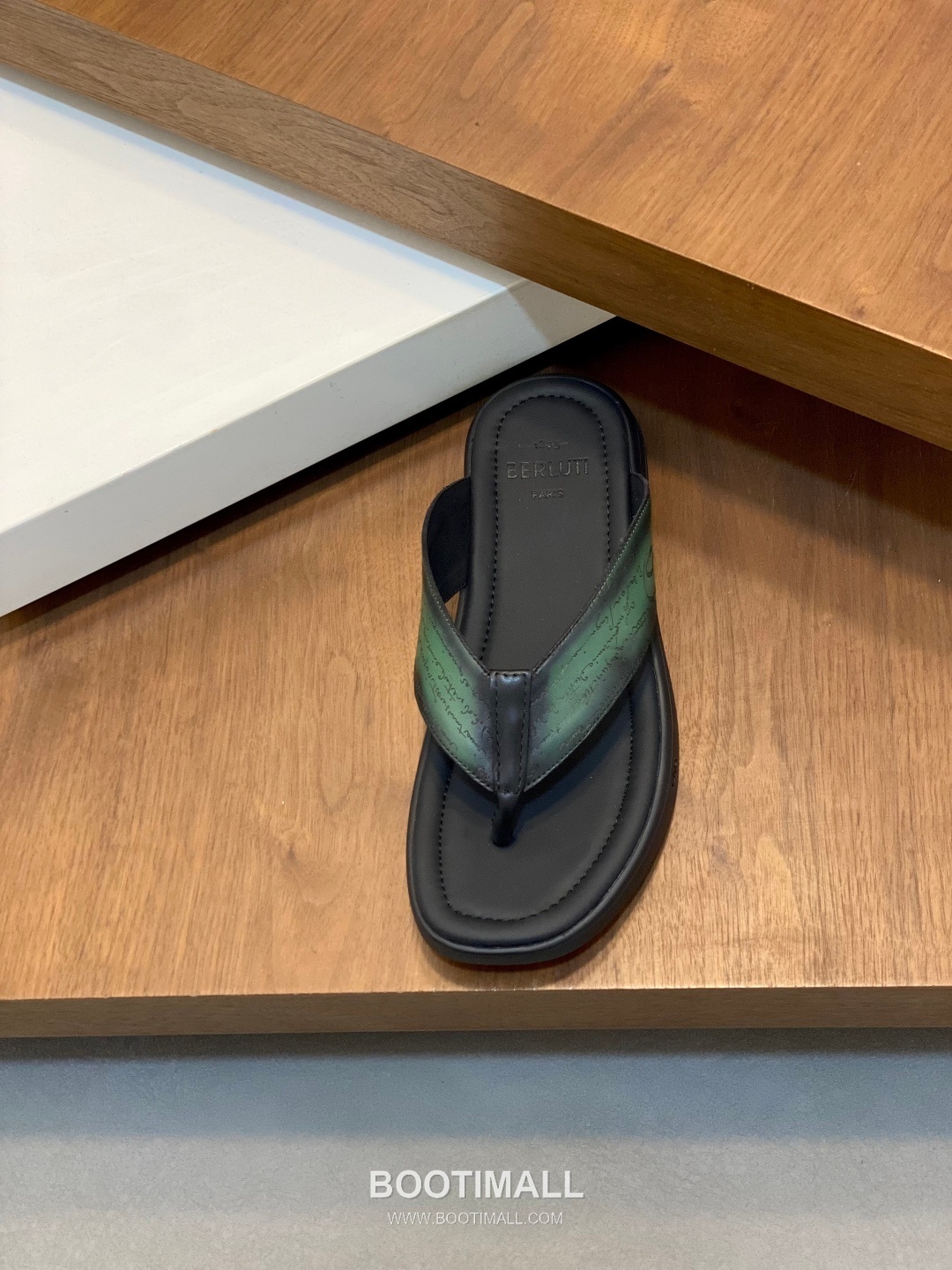 벨루티 송아지가죽 핸드페인팅 오픈백 브라운 뮬 슬리퍼 Berluti Calfskin Hand-painted Open-back Brown Mule Slippers 9