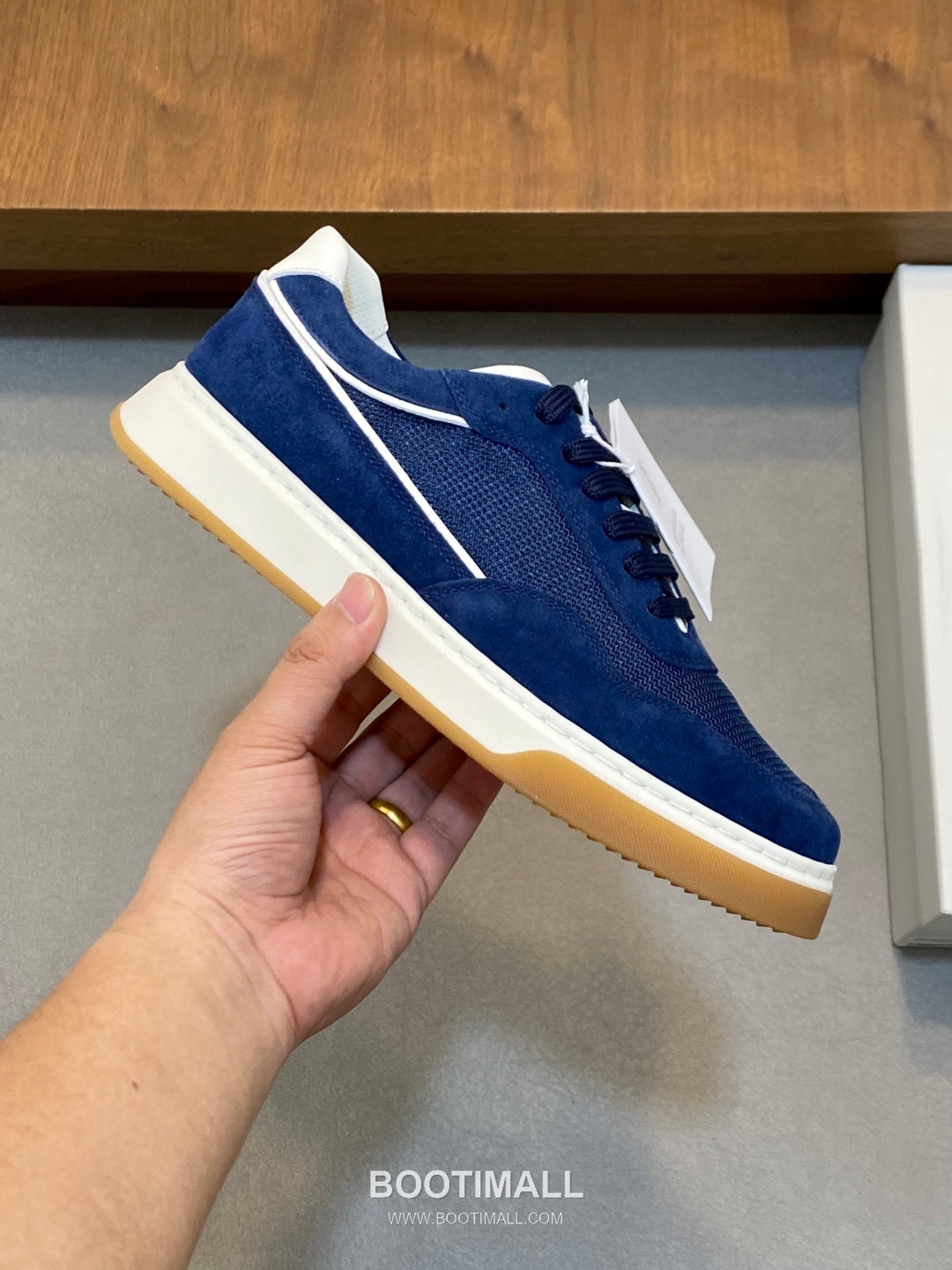 브루넬로쿠치넬리 캐시미어 스웨이드 로우탑 베이지 스니커즈 Brunello Cucinelli Cashmere Suede Low-top Beige Sneakers 4