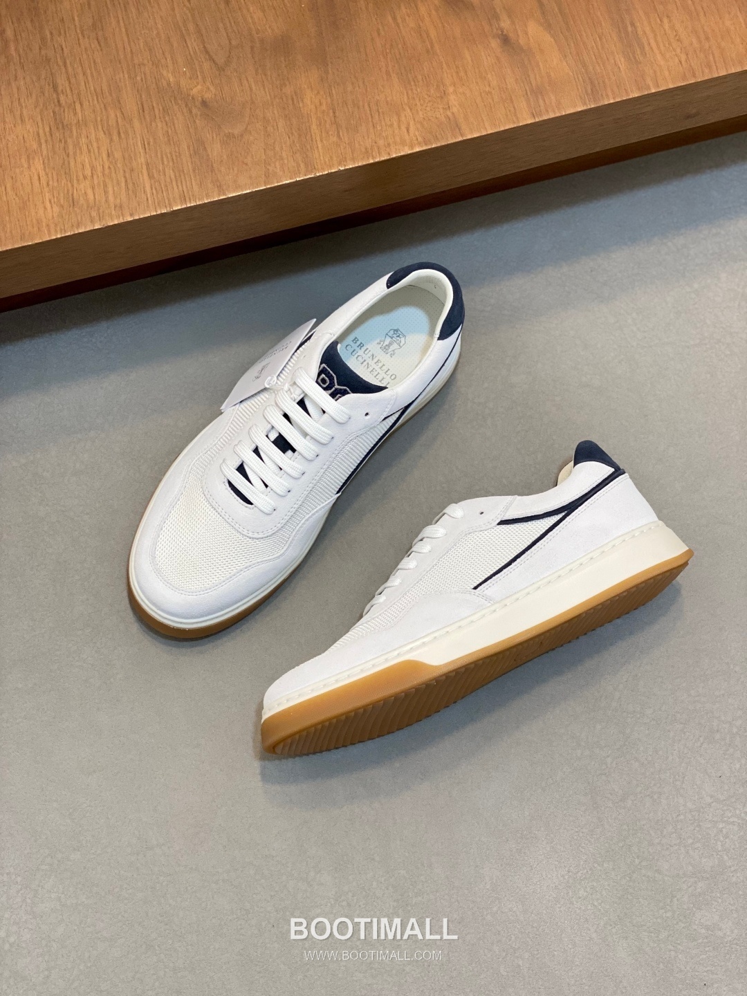 브루넬로쿠치넬리 캐시미어 스웨이드 로우탑 베이지 스니커즈 Brunello Cucinelli Cashmere Suede Low-top Beige Sneakers 5