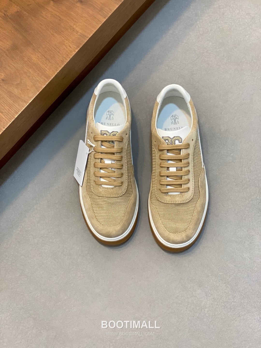 브루넬로쿠치넬리 캐시미어 스웨이드 로우탑 베이지 스니커즈 Brunello Cucinelli Cashmere Suede Low-top Beige Sneakers 1