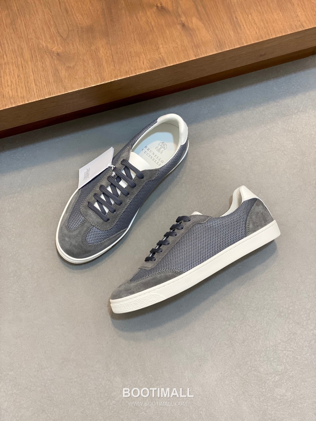 브루넬로쿠치넬리 캐시미어 스웨이드 펀칭디테일 로우탑 베이지 스니커즈 Brunello Cucinelli Cashmere Suede Perforated Low-top Beige Sneakers 5