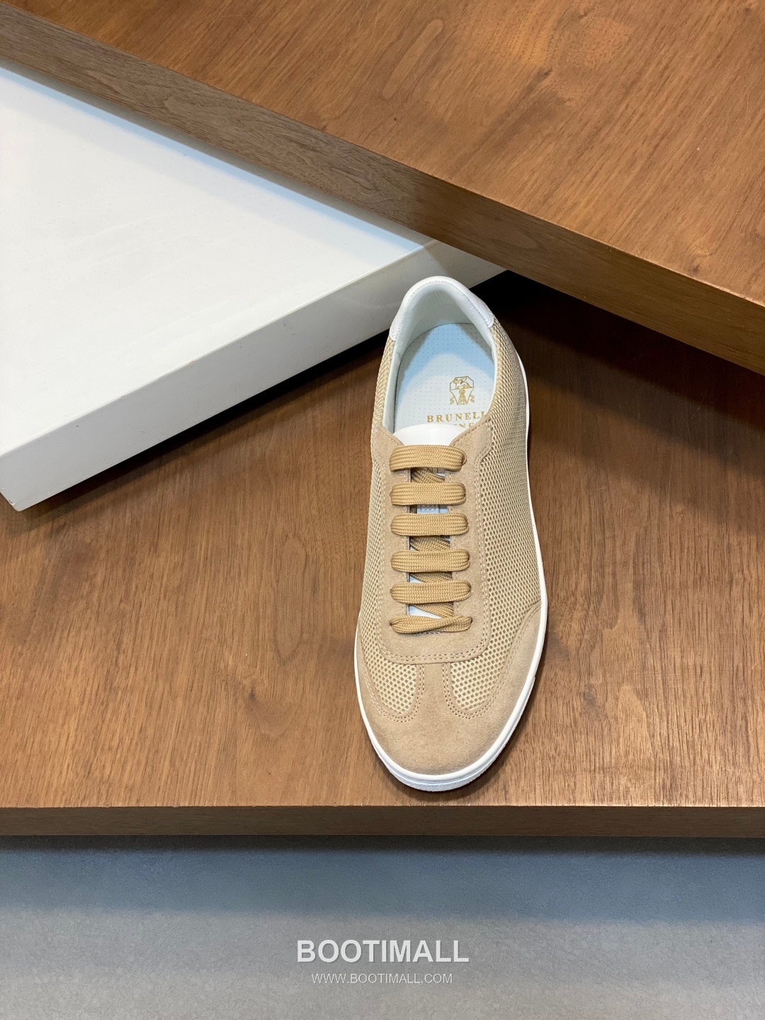 브루넬로쿠치넬리 캐시미어 스웨이드 펀칭디테일 로우탑 베이지 스니커즈 Brunello Cucinelli Cashmere Suede Perforated Low-top Beige Sneakers 6