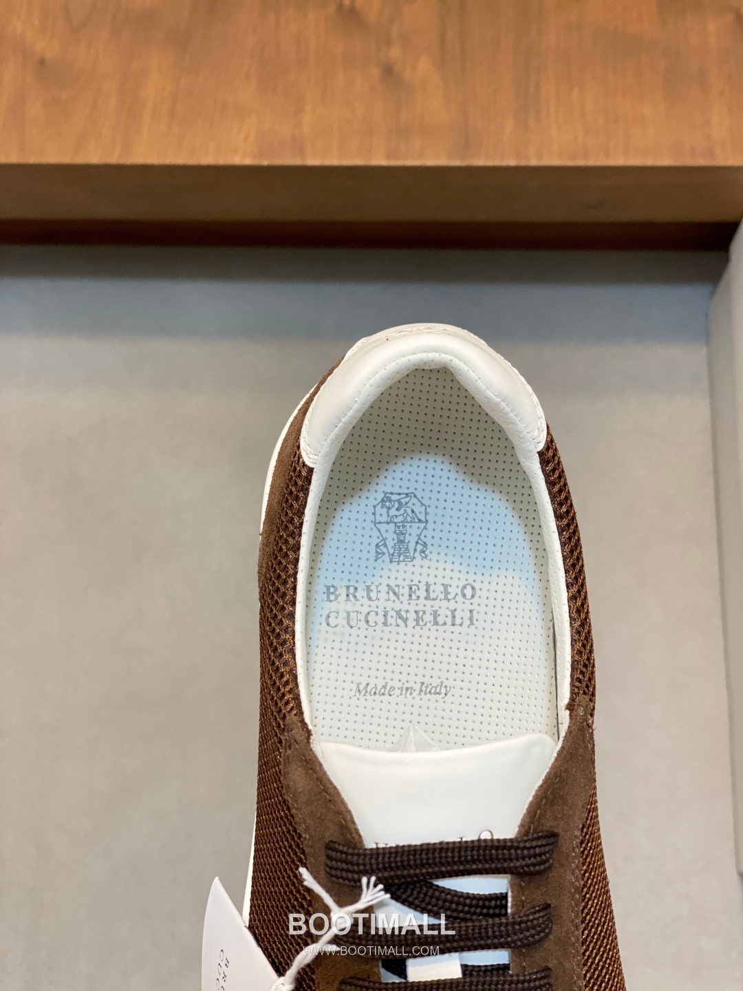 브루넬로쿠치넬리 캐시미어 스웨이드 펀칭디테일 로우탑 베이지 스니커즈 Brunello Cucinelli Cashmere Suede Perforated Low-top Beige Sneakers 7