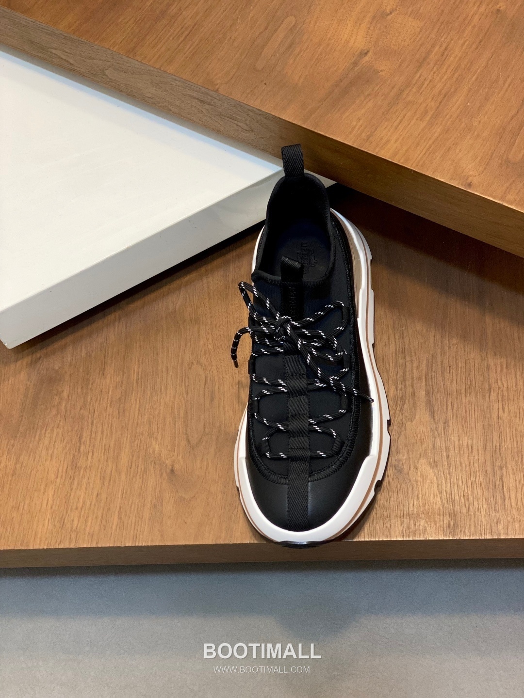 에르메스 Bouncing 송아지가죽 니트믹스 H로고 로우탑 블랙 스니커즈 Hermes Bouncing Calfskin Knit Mix H Logo Low-top Black Sneakers 6