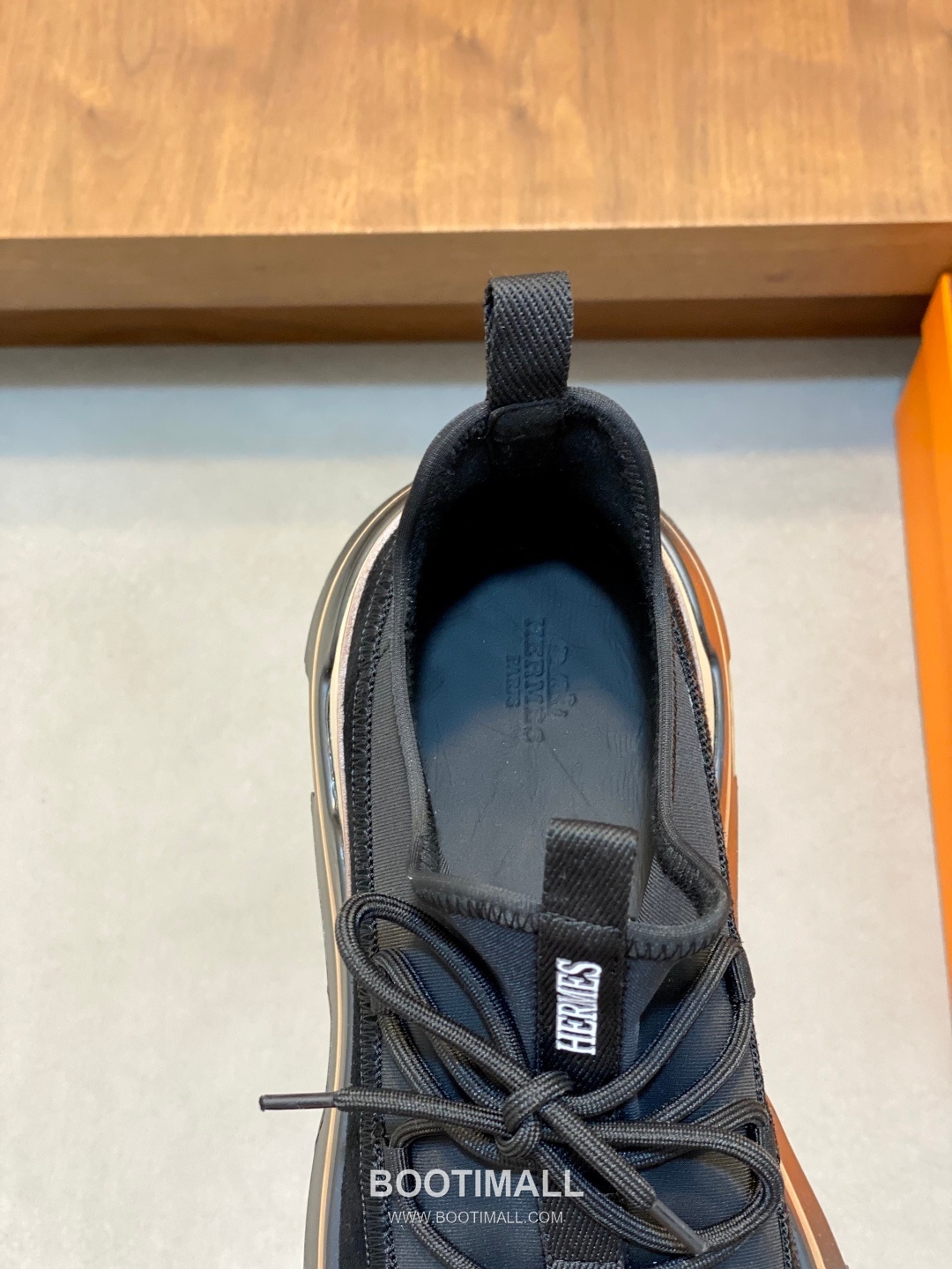 에르메스 Bouncing 송아지가죽 니트믹스 H로고 로우탑 블랙 스니커즈 Hermes Bouncing Calfskin Knit Mix H Logo Low-top Black Sneakers 7