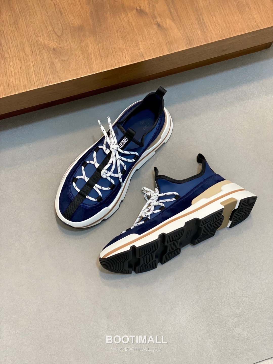 에르메스 Bouncing 송아지가죽 니트믹스 H로고 로우탑 블랙 스니커즈 Hermes Bouncing Calfskin Knit Mix H Logo Low-top Black Sneakers 5