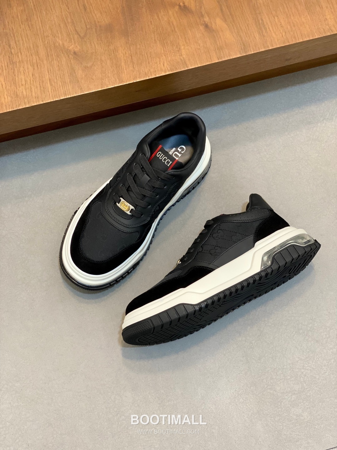 구찌 나파송아지가죽 로고디테일 로우탑 블랙 스니커즈 Gucci Nappa Calfskin Logo Detail Low-top Black Sneakers 5