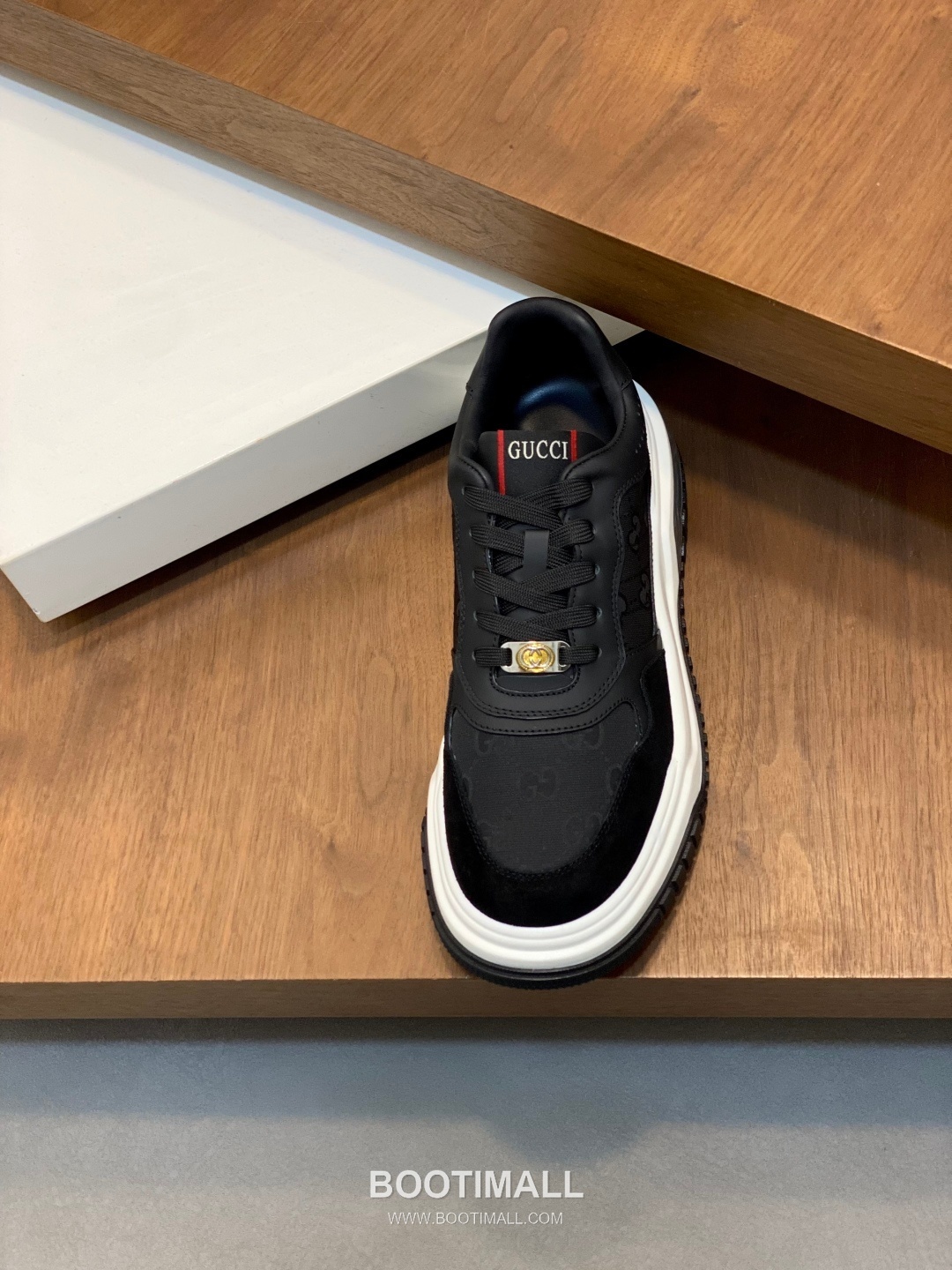 구찌 나파송아지가죽 로고디테일 로우탑 블랙 스니커즈 Gucci Nappa Calfskin Logo Detail Low-top Black Sneakers 6