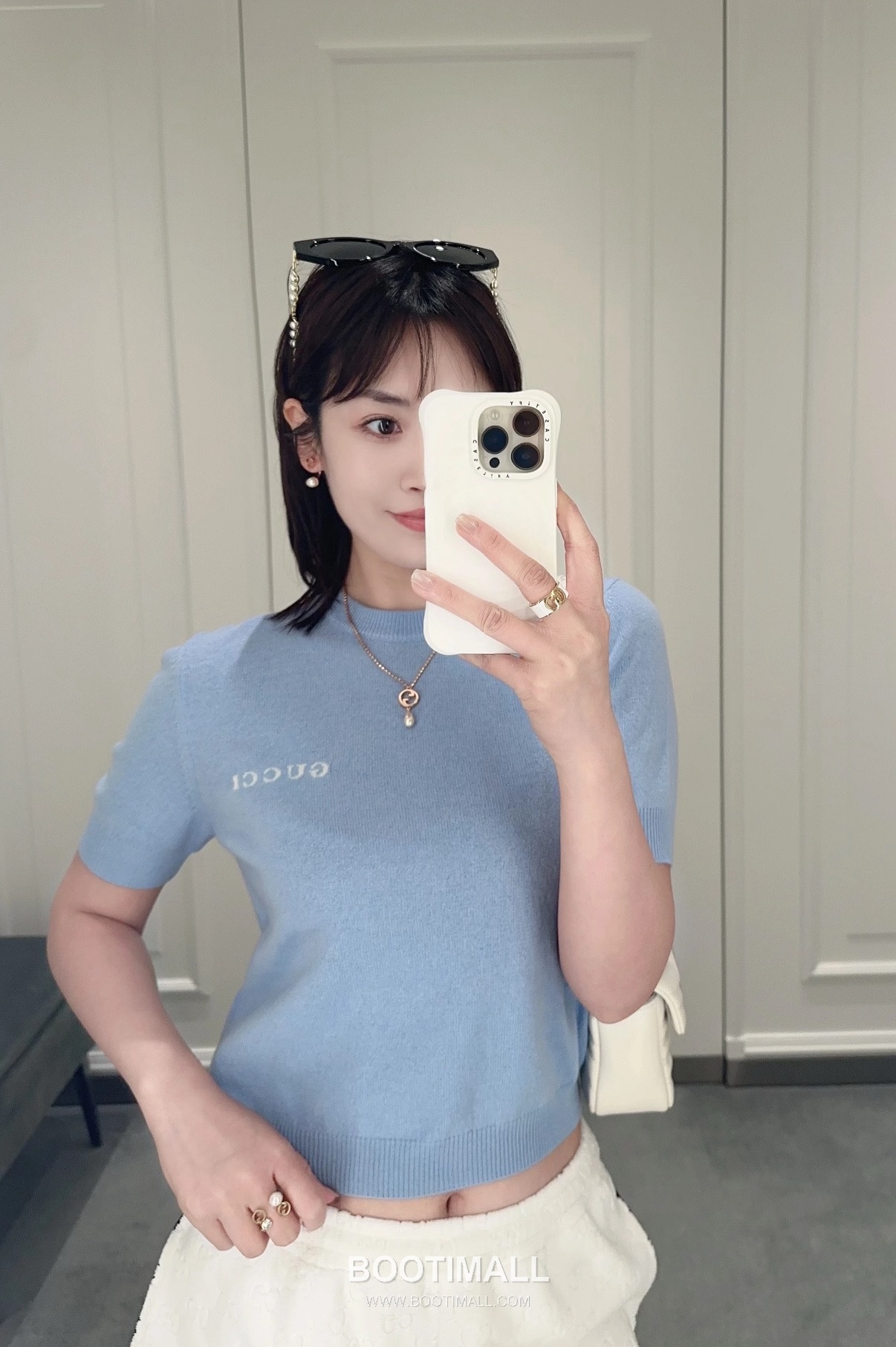 구찌 2026SS 울캐시미어 인타르시아 슬림핏 반팔 니트 Gucci 2026 SS Wool Cashmere Intarsia Slim Fit Short Sleeve Knit 8