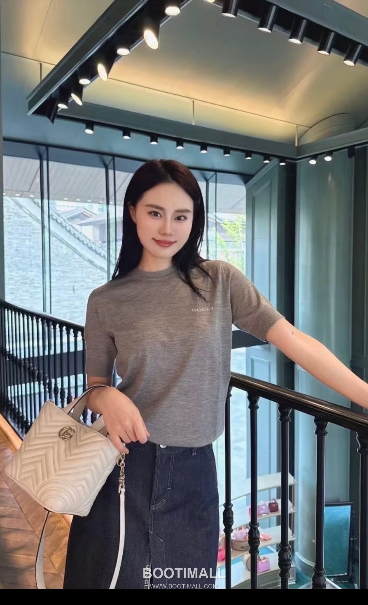 구찌 2026SS 울캐시미어 인타르시아 슬림핏 반팔 니트 Gucci 2026 SS Wool Cashmere Intarsia Slim Fit Short Sleeve Knit 2