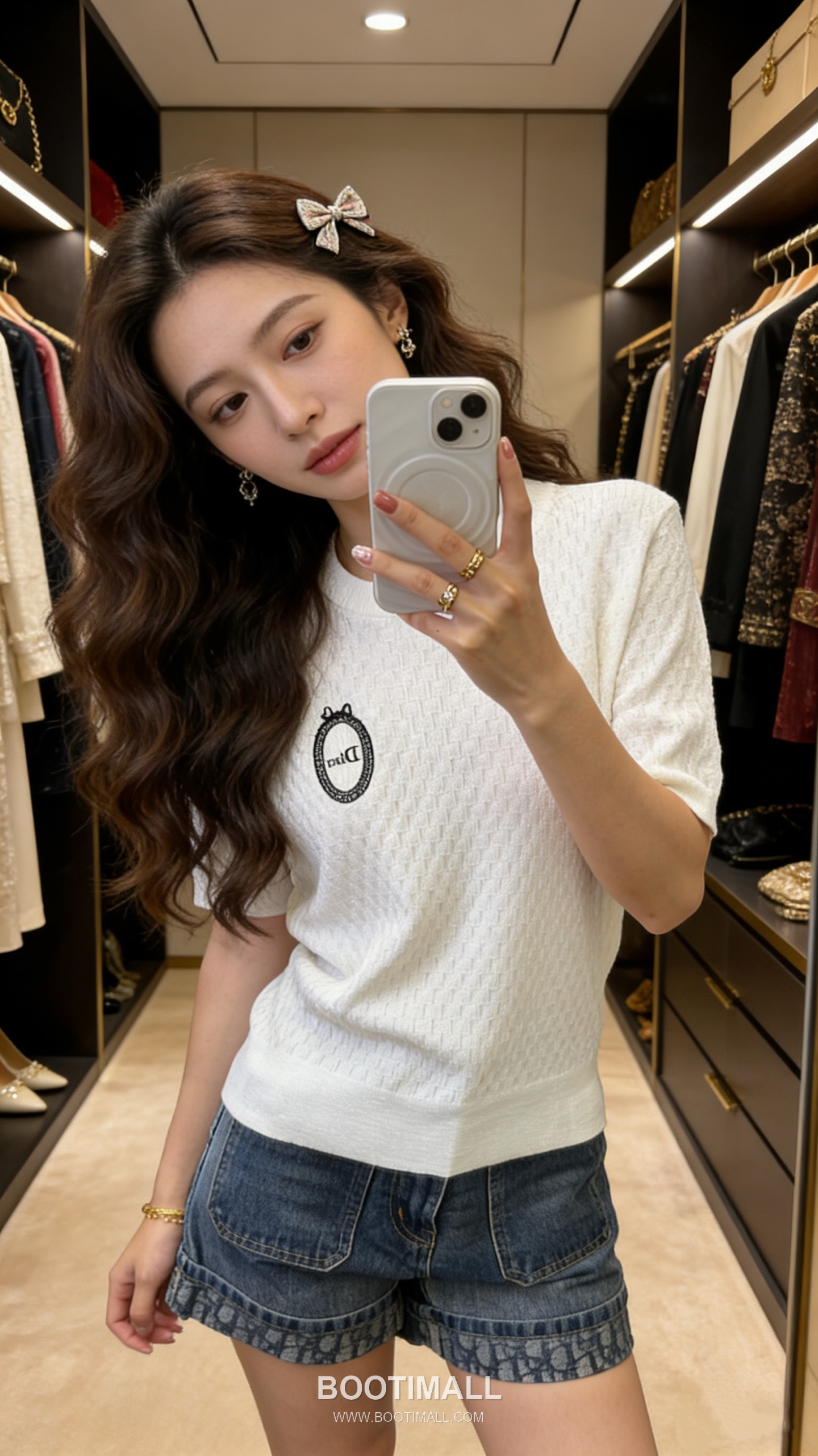구찌 2026SS 울코튼 자카드 로고패치 슬림핏 반팔 니트 Gucci 2026 SS Wool Cotton Jacquard Logo Patch Slim Fit Short Sleeve Knit 3
