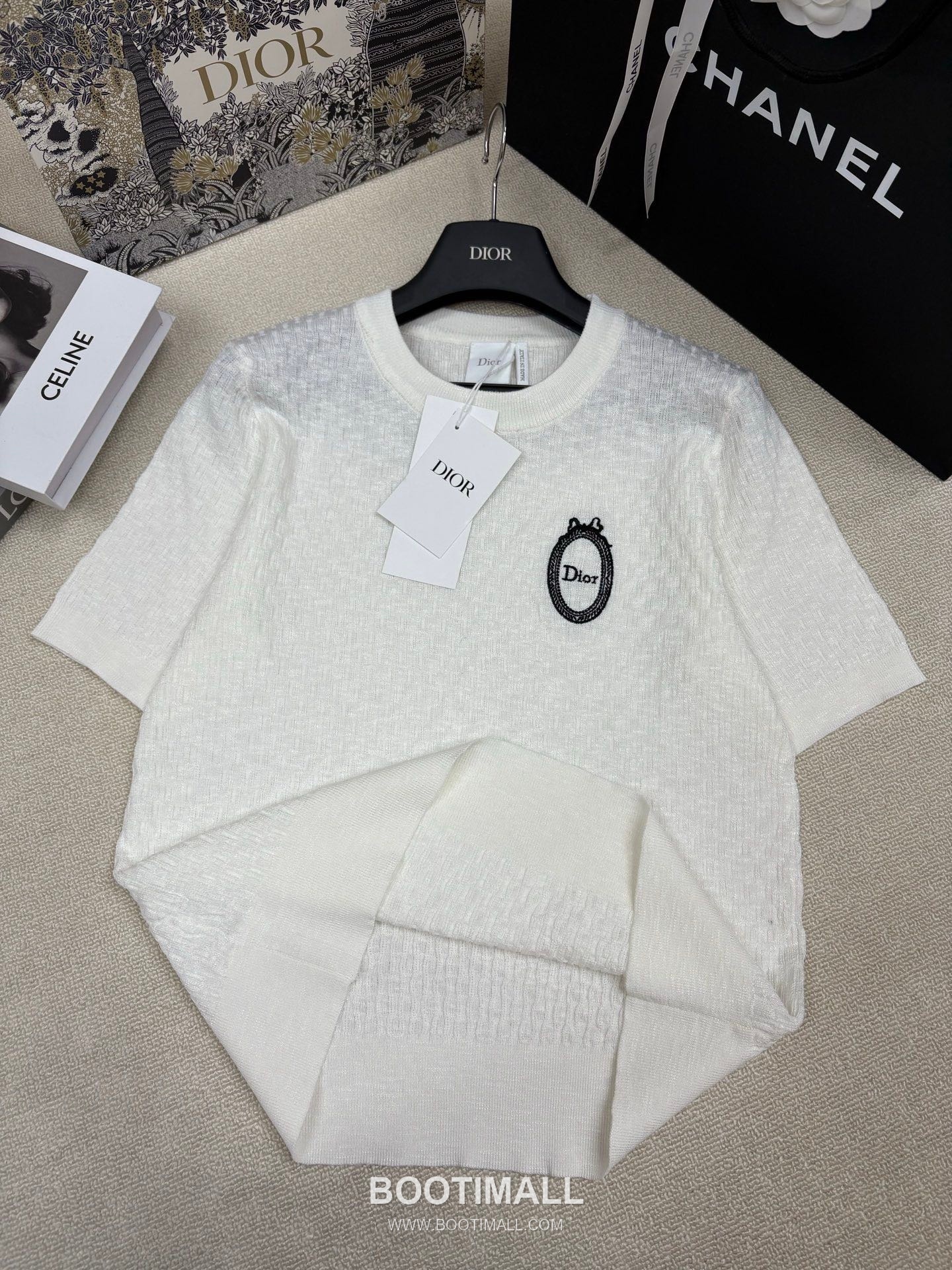 구찌 2026SS 울코튼 자카드 로고패치 슬림핏 반팔 니트 Gucci 2026 SS Wool Cotton Jacquard Logo Patch Slim Fit Short Sleeve Knit 6