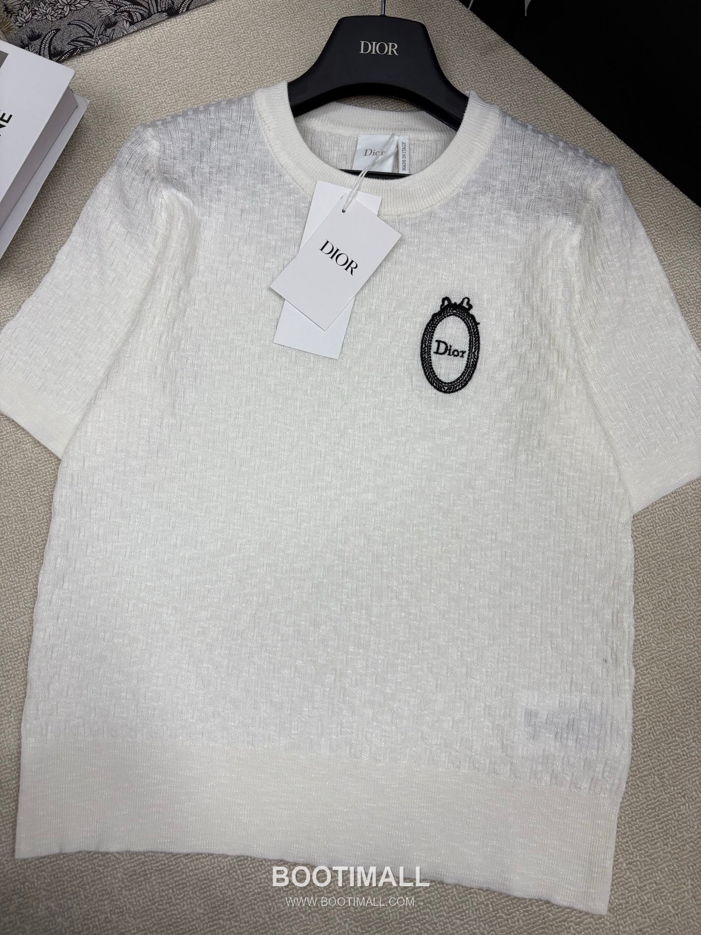 구찌 2026SS 울코튼 자카드 로고패치 슬림핏 반팔 니트 Gucci 2026 SS Wool Cotton Jacquard Logo Patch Slim Fit Short Sleeve Knit 7