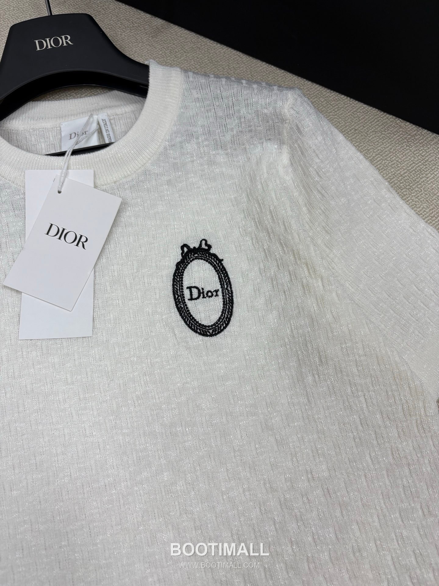 구찌 2026SS 울코튼 자카드 로고패치 슬림핏 반팔 니트 Gucci 2026 SS Wool Cotton Jacquard Logo Patch Slim Fit Short Sleeve Knit 9