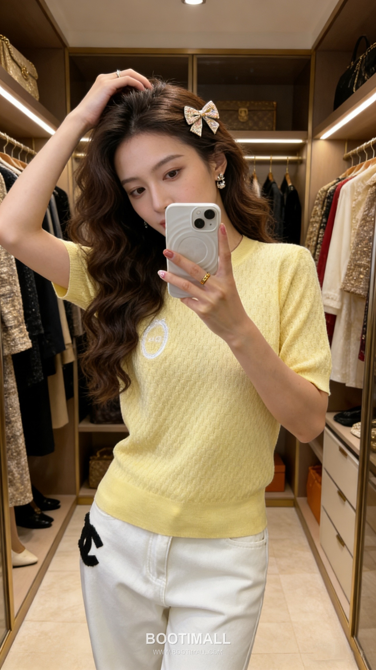 구찌 2026SS 울코튼 자카드 로고패치 슬림핏 반팔 니트 Gucci 2026 SS Wool Cotton Jacquard Logo Patch Slim Fit Short Sleeve Knit 2