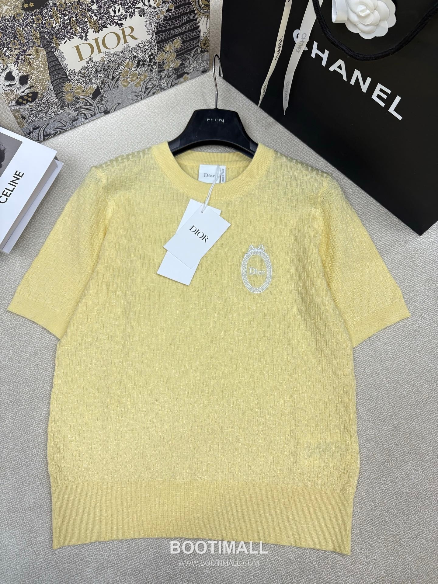 구찌 2026SS 울코튼 자카드 로고패치 슬림핏 반팔 니트 Gucci 2026 SS Wool Cotton Jacquard Logo Patch Slim Fit Short Sleeve Knit 5