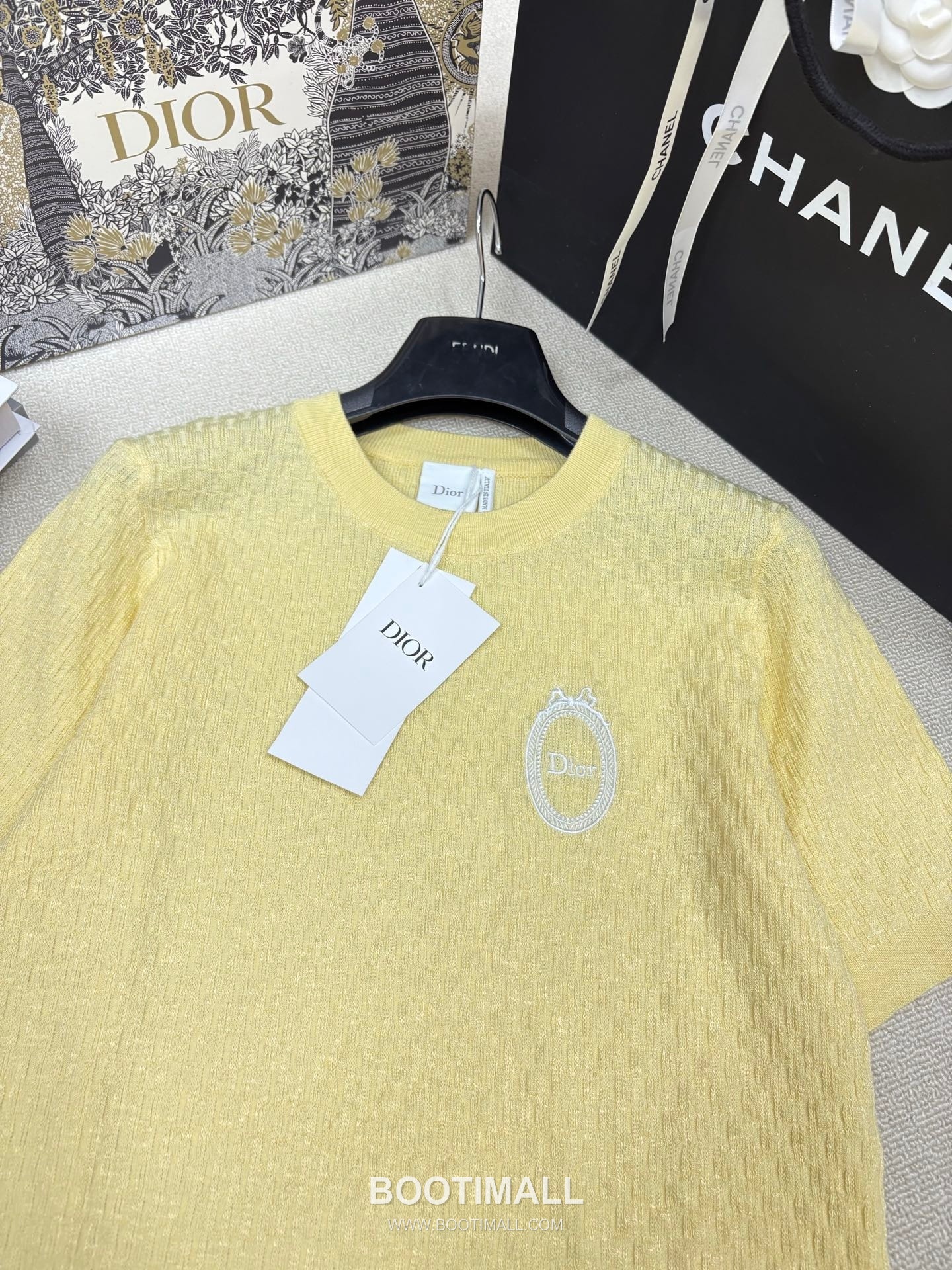 구찌 2026SS 울코튼 자카드 로고패치 슬림핏 반팔 니트 Gucci 2026 SS Wool Cotton Jacquard Logo Patch Slim Fit Short Sleeve Knit 7