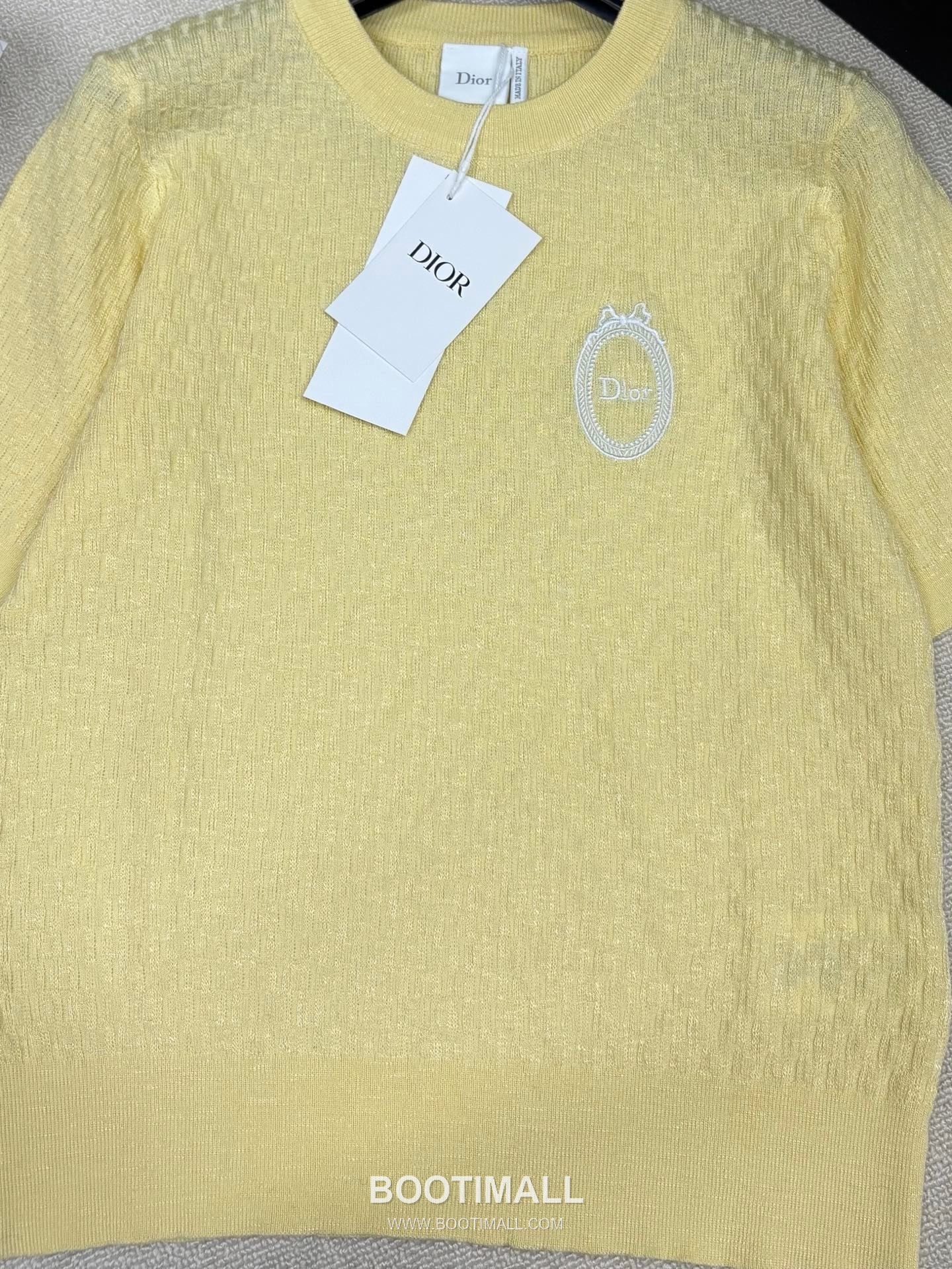 구찌 2026SS 울코튼 자카드 로고패치 슬림핏 반팔 니트 Gucci 2026 SS Wool Cotton Jacquard Logo Patch Slim Fit Short Sleeve Knit 9