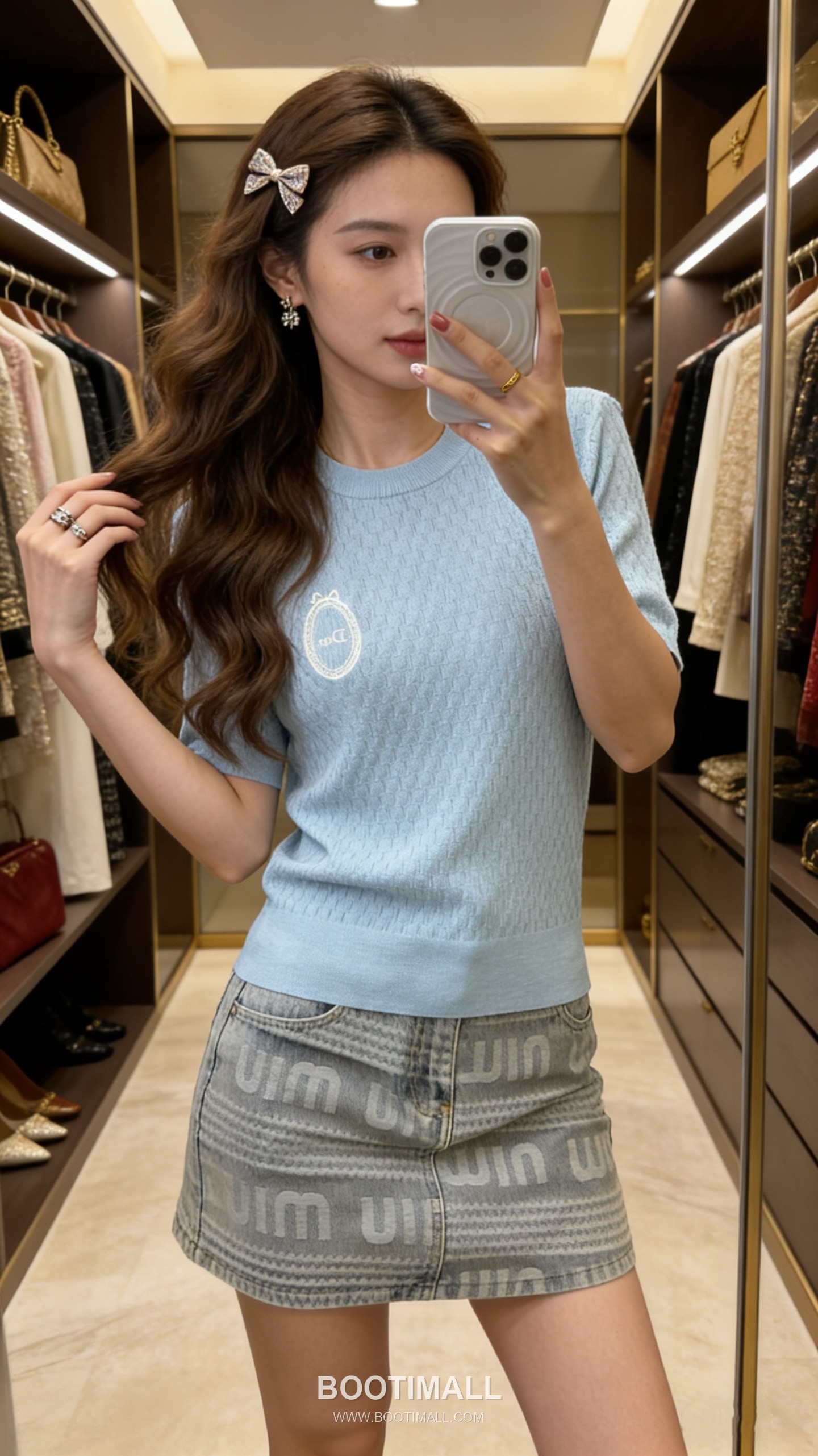 구찌 2026SS 울코튼 자카드 로고패치 슬림핏 반팔 니트 Gucci 2026 SS Wool Cotton Jacquard Logo Patch Slim Fit Short Sleeve Knit 2