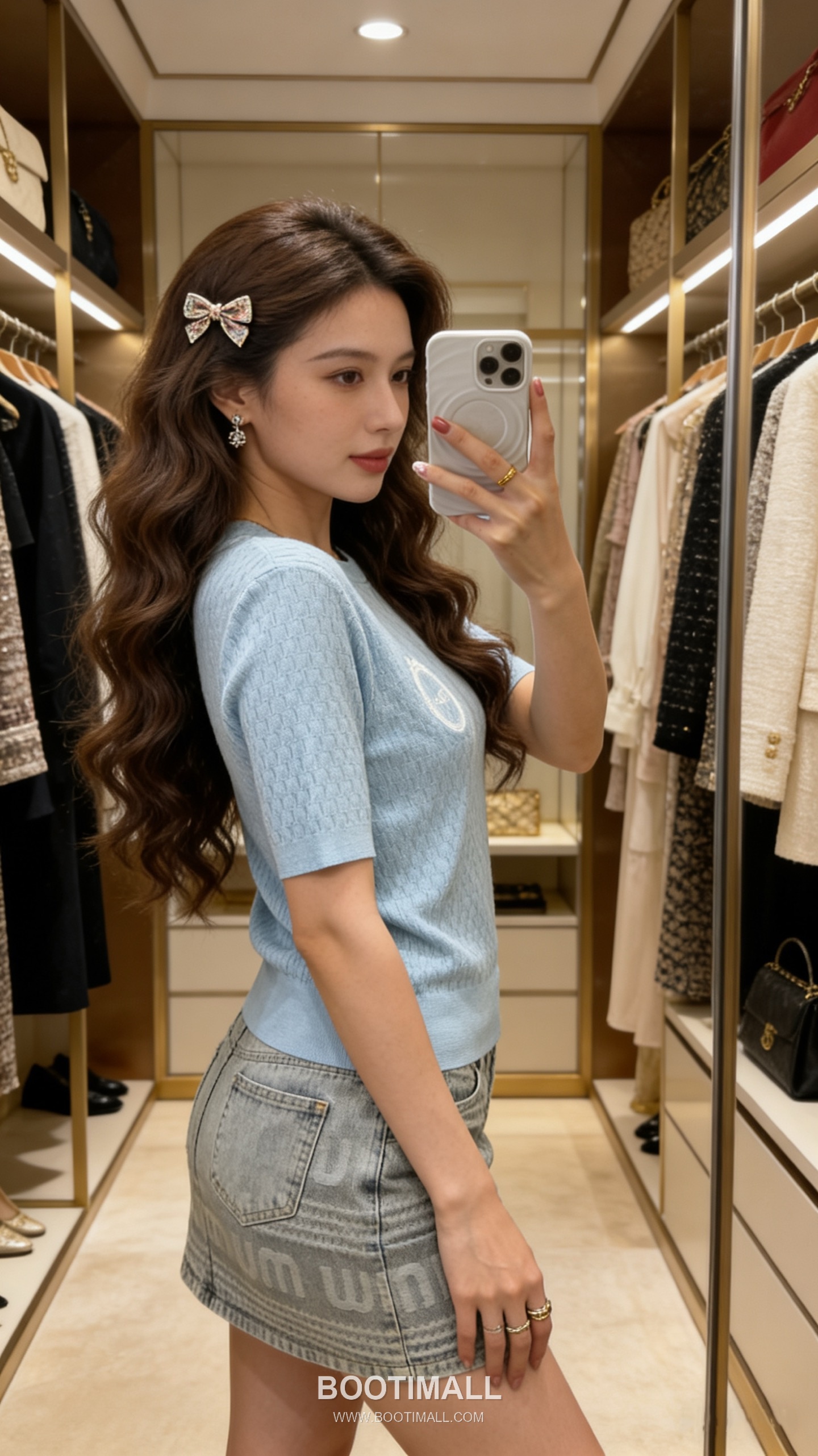 구찌 2026SS 울코튼 자카드 로고패치 슬림핏 반팔 니트 Gucci 2026 SS Wool Cotton Jacquard Logo Patch Slim Fit Short Sleeve Knit 4