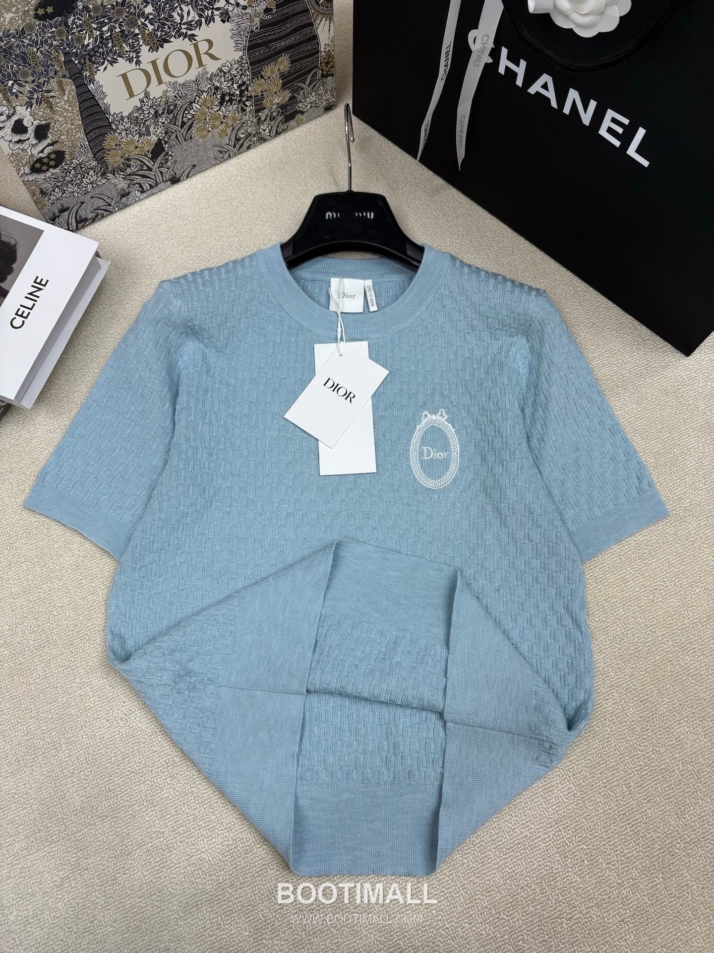 구찌 2026SS 울코튼 자카드 로고패치 슬림핏 반팔 니트 Gucci 2026 SS Wool Cotton Jacquard Logo Patch Slim Fit Short Sleeve Knit 6