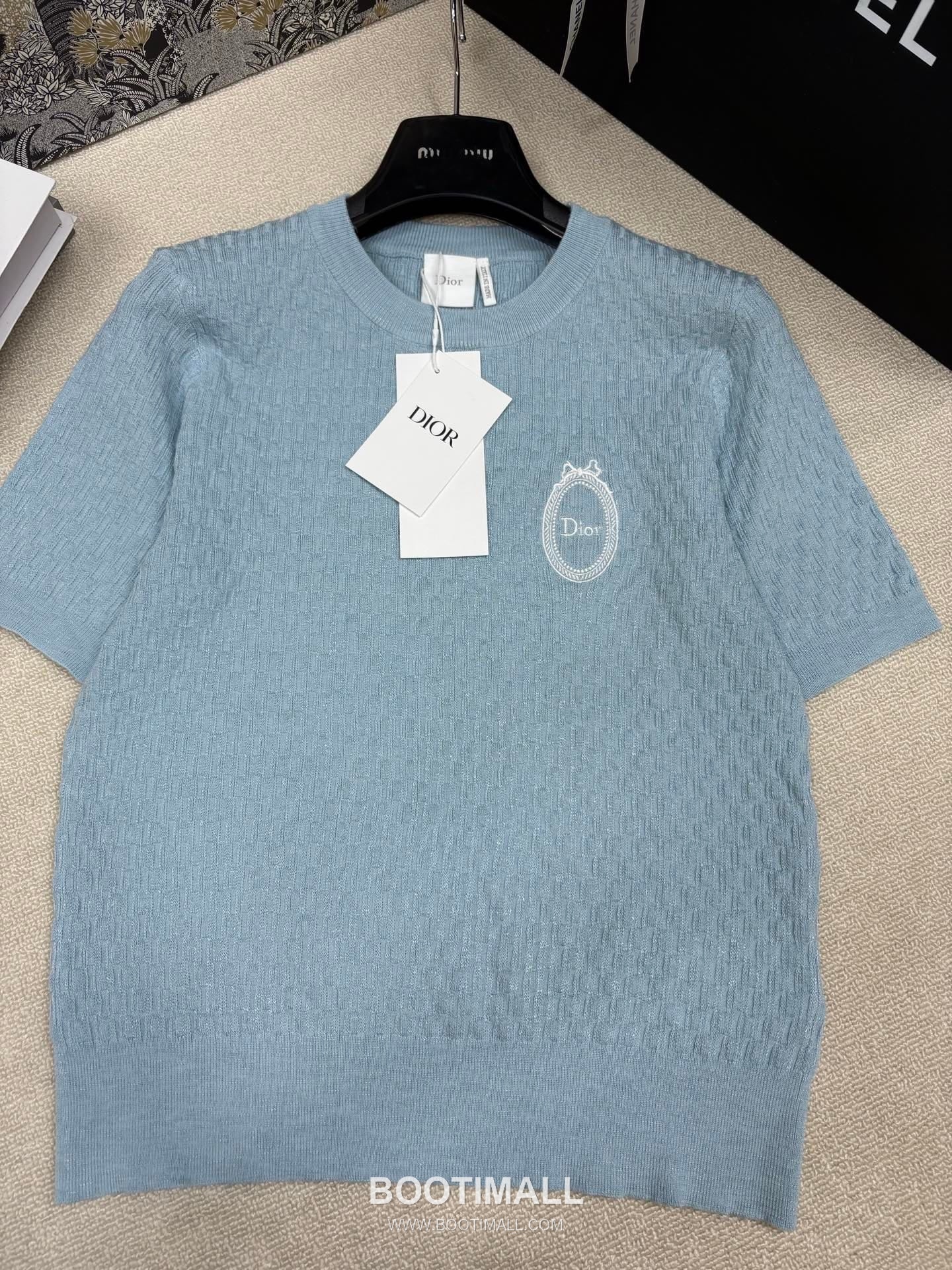 구찌 2026SS 울코튼 자카드 로고패치 슬림핏 반팔 니트 Gucci 2026 SS Wool Cotton Jacquard Logo Patch Slim Fit Short Sleeve Knit 7