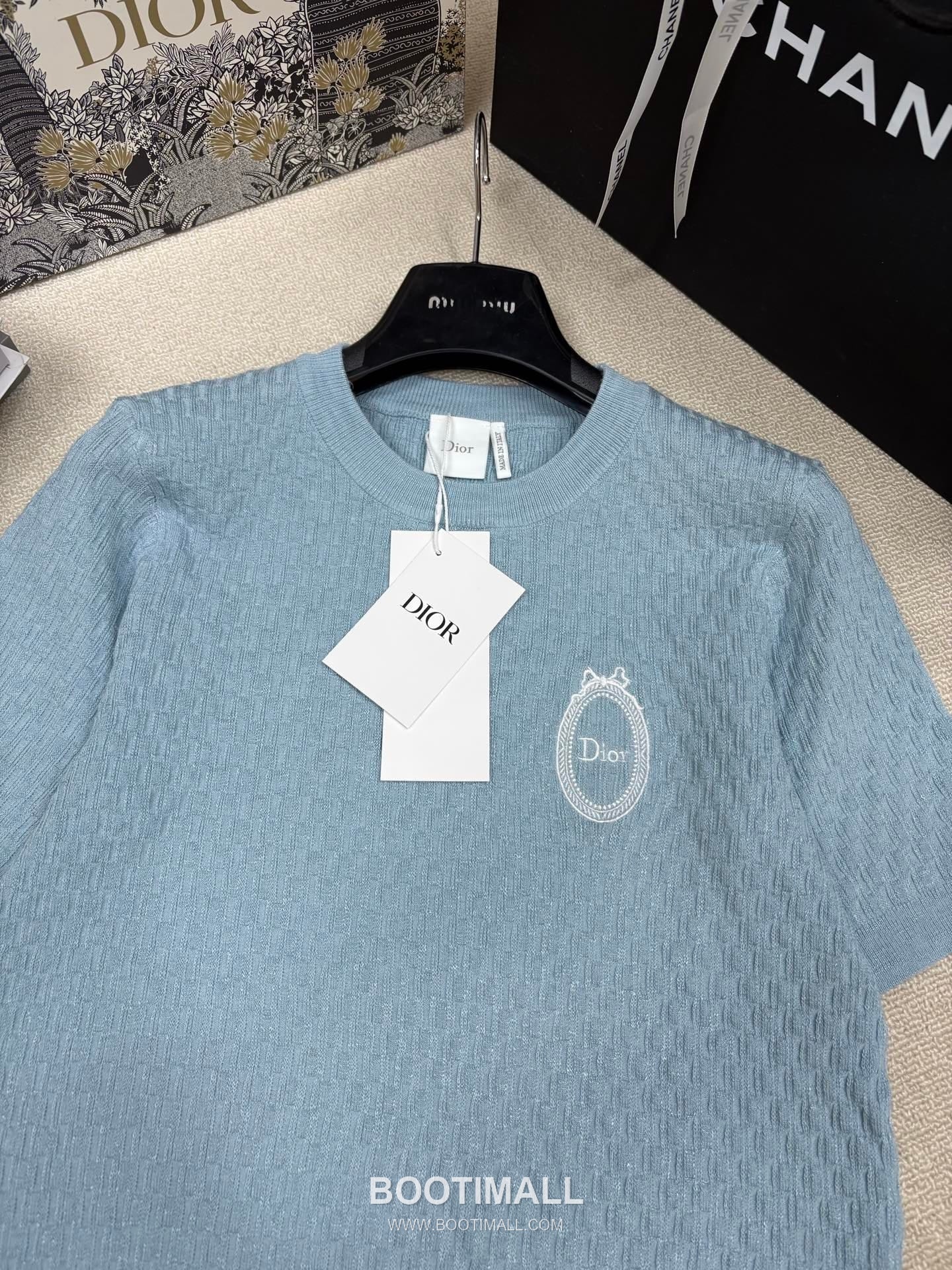 구찌 2026SS 울코튼 자카드 로고패치 슬림핏 반팔 니트 Gucci 2026 SS Wool Cotton Jacquard Logo Patch Slim Fit Short Sleeve Knit 8