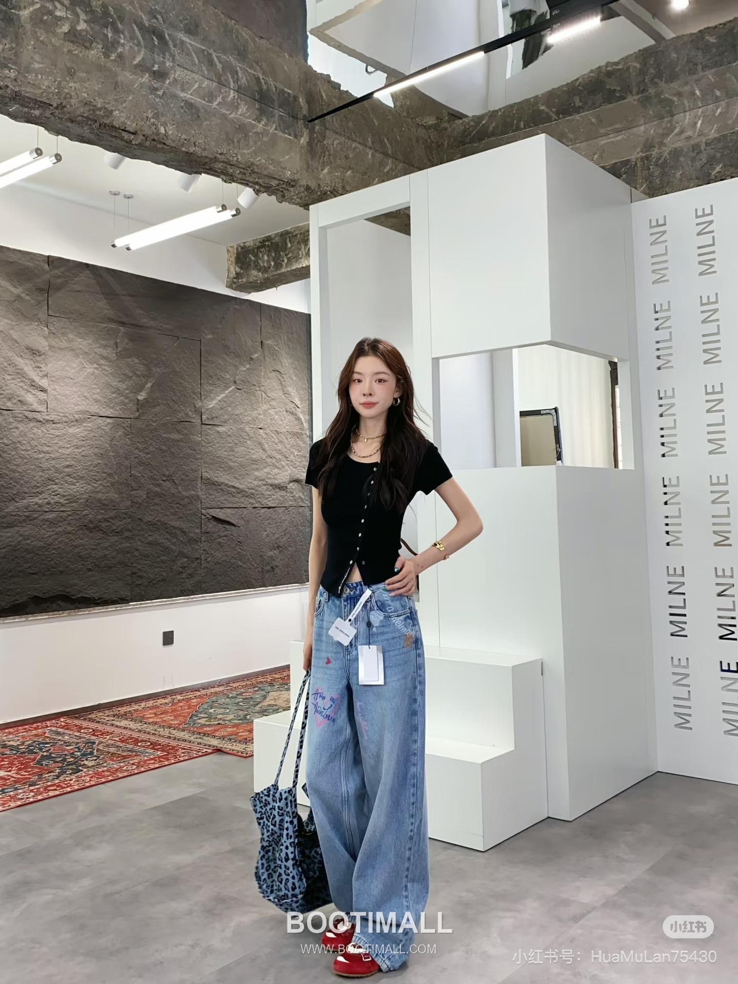 구찌 2026SS 데님 그래피티 하트로고 루즈핏 롱팬츠 Gucci 2026 SS Denim Graffiti Heart Logo Loose Fit Long Pants 4