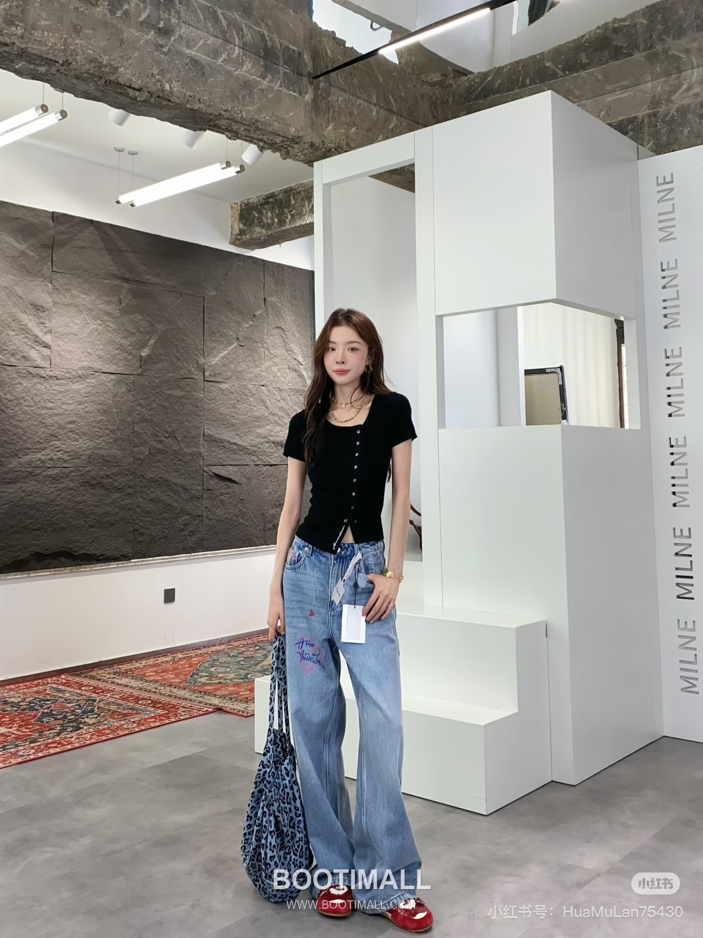 구찌 2026SS 데님 그래피티 하트로고 루즈핏 롱팬츠 Gucci 2026 SS Denim Graffiti Heart Logo Loose Fit Long Pants 5