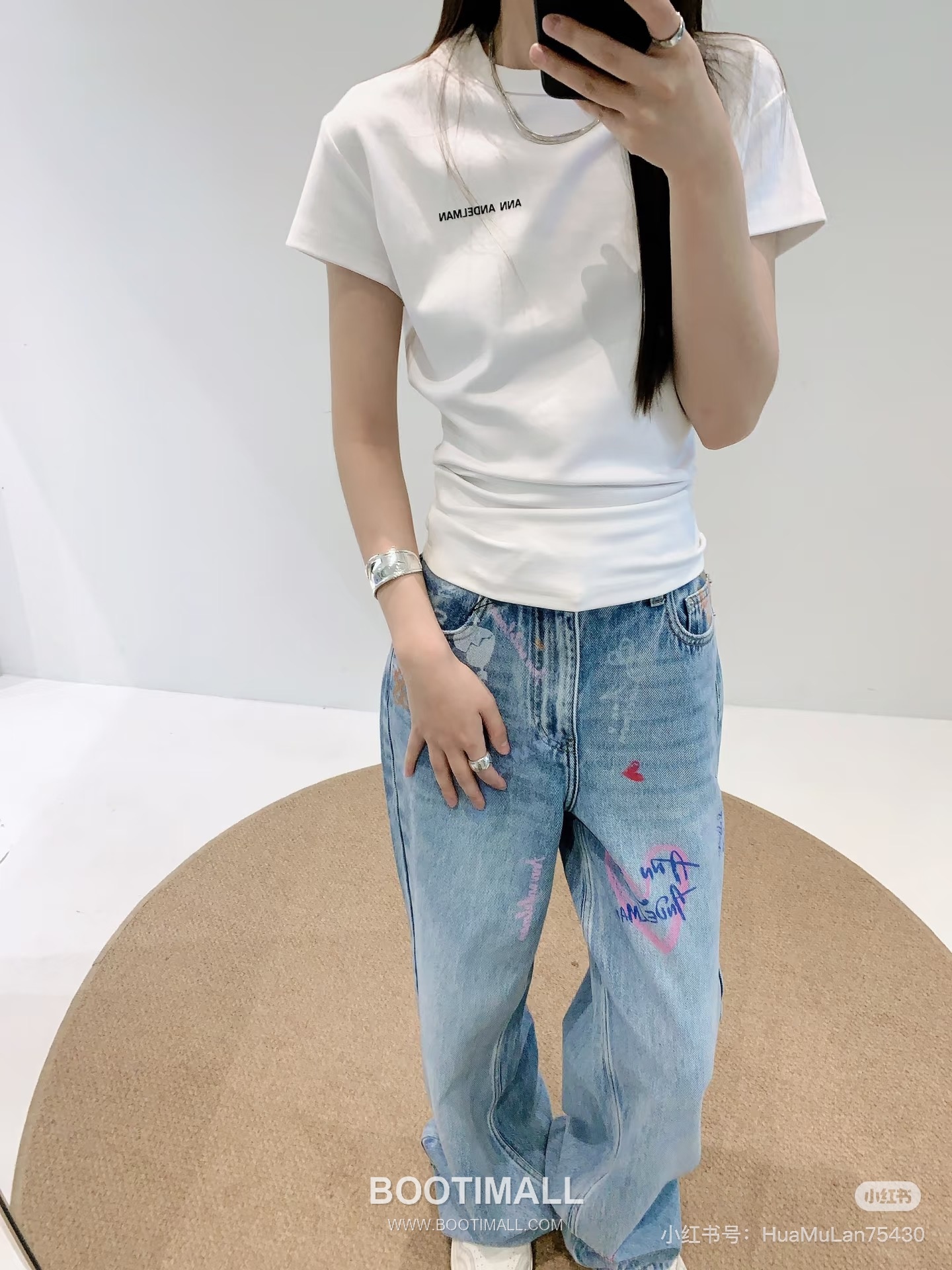 구찌 2026SS 데님 그래피티 하트로고 루즈핏 롱팬츠 Gucci 2026 SS Denim Graffiti Heart Logo Loose Fit Long Pants 6
