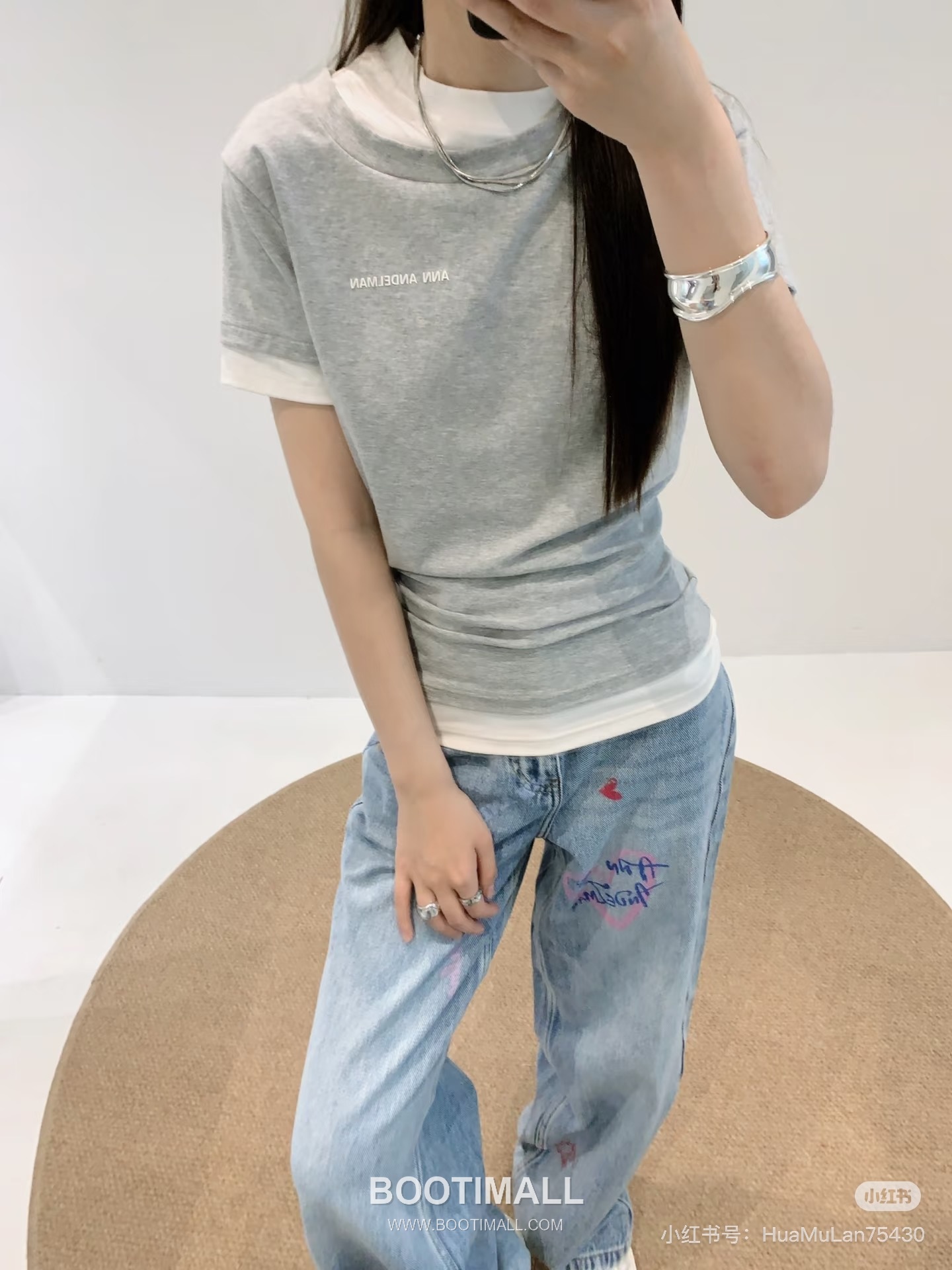 구찌 2026SS 데님 그래피티 하트로고 루즈핏 롱팬츠 Gucci 2026 SS Denim Graffiti Heart Logo Loose Fit Long Pants 9