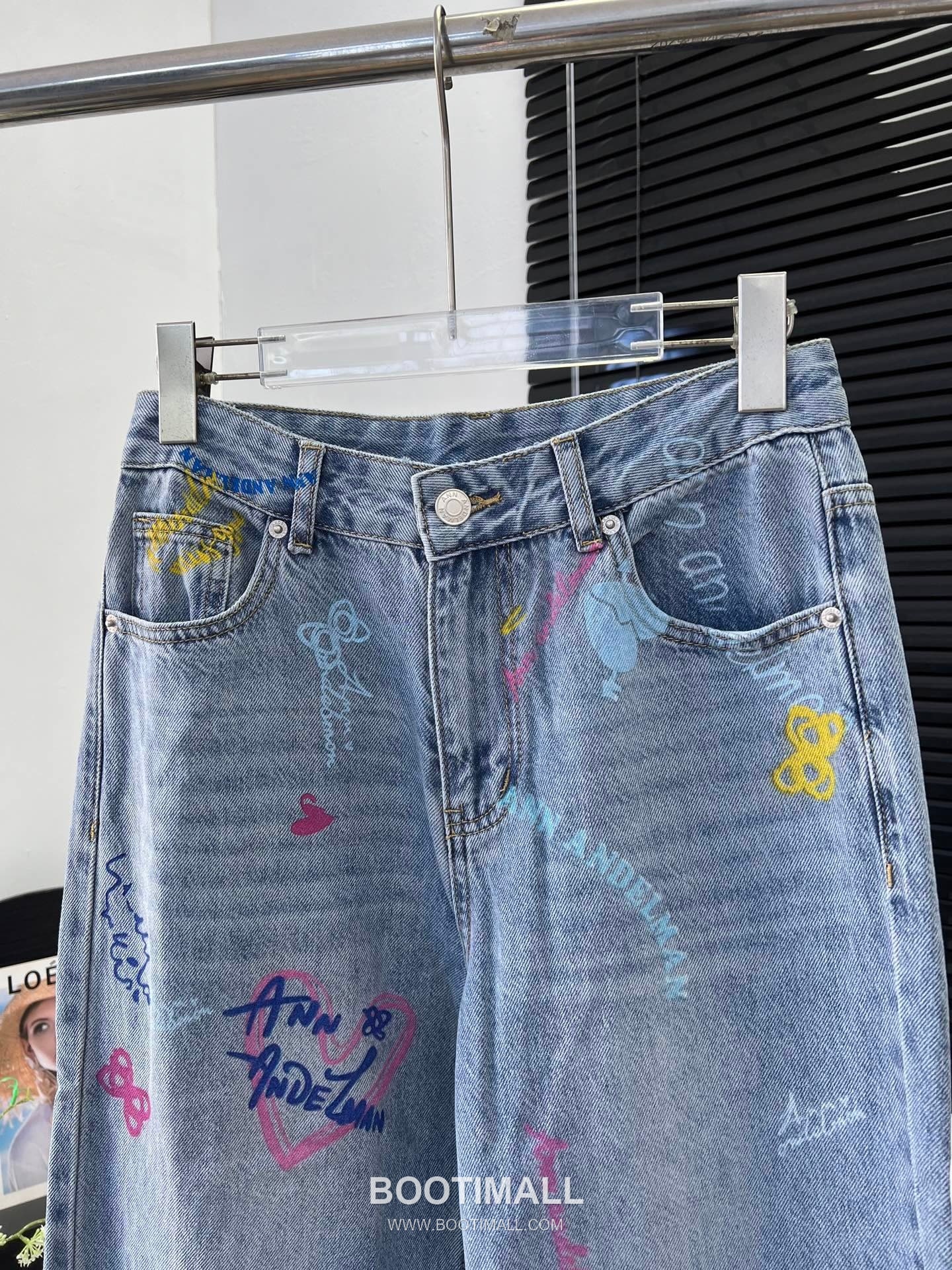 구찌 2026SS 데님 그래피티 하트로고 루즈핏 롱팬츠 Gucci 2026 SS Denim Graffiti Heart Logo Loose Fit Long Pants 11