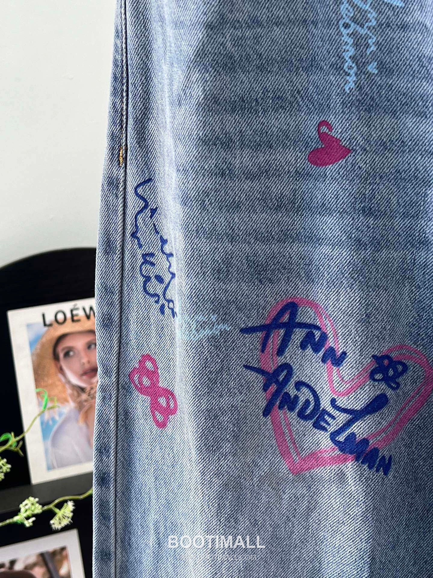 구찌 2026SS 데님 그래피티 하트로고 루즈핏 롱팬츠 Gucci 2026 SS Denim Graffiti Heart Logo Loose Fit Long Pants 12